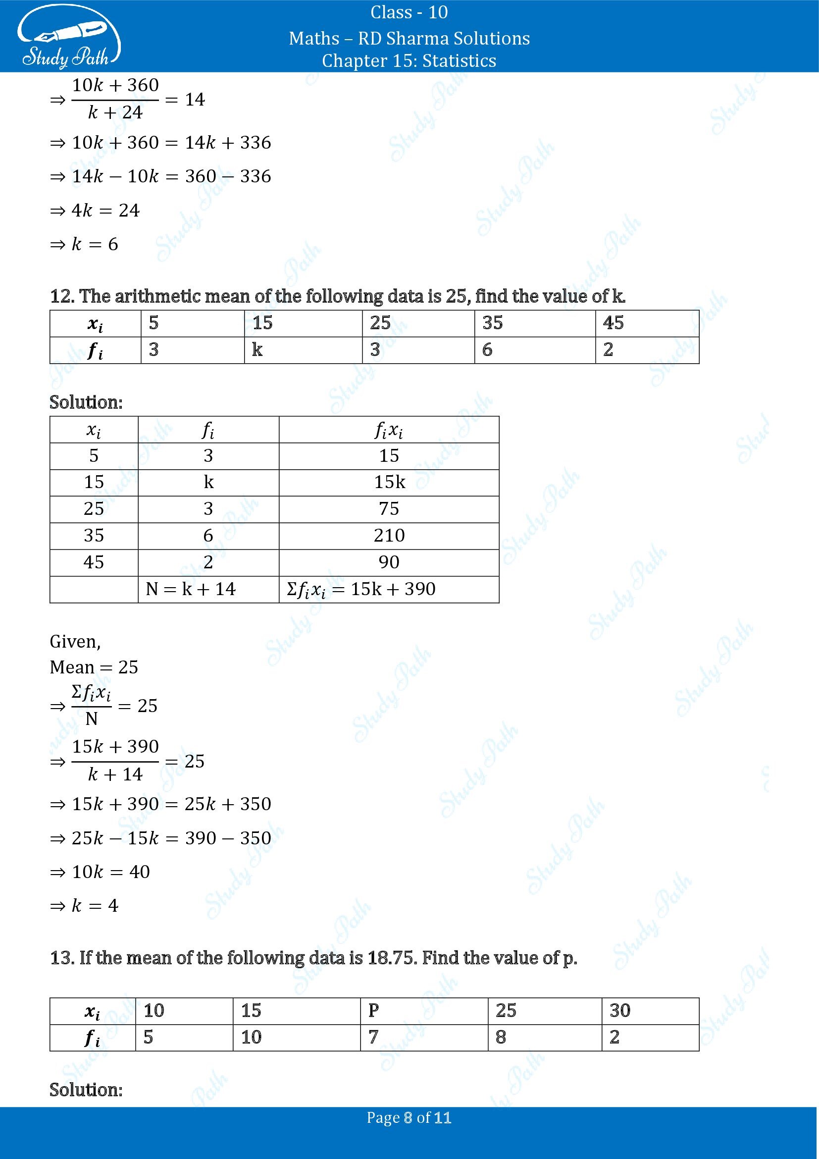 RD Sharma Solutions Class 10 Chapter 15 Statistics Exercise 15.1 00008