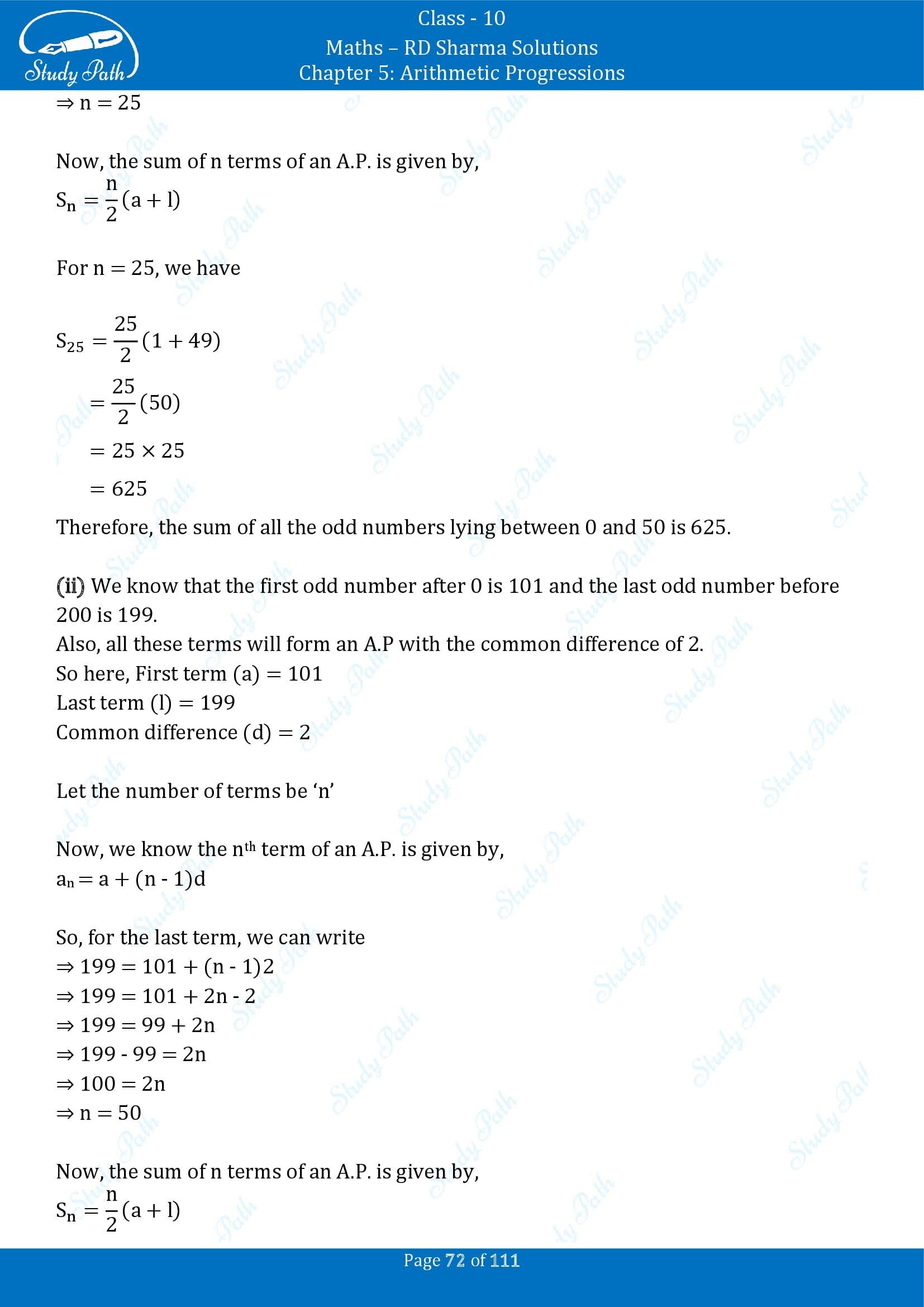 RD Sharma Solutions Class 10 Chapter 5 Arithmetic Progressions Exercise 5.6 00072