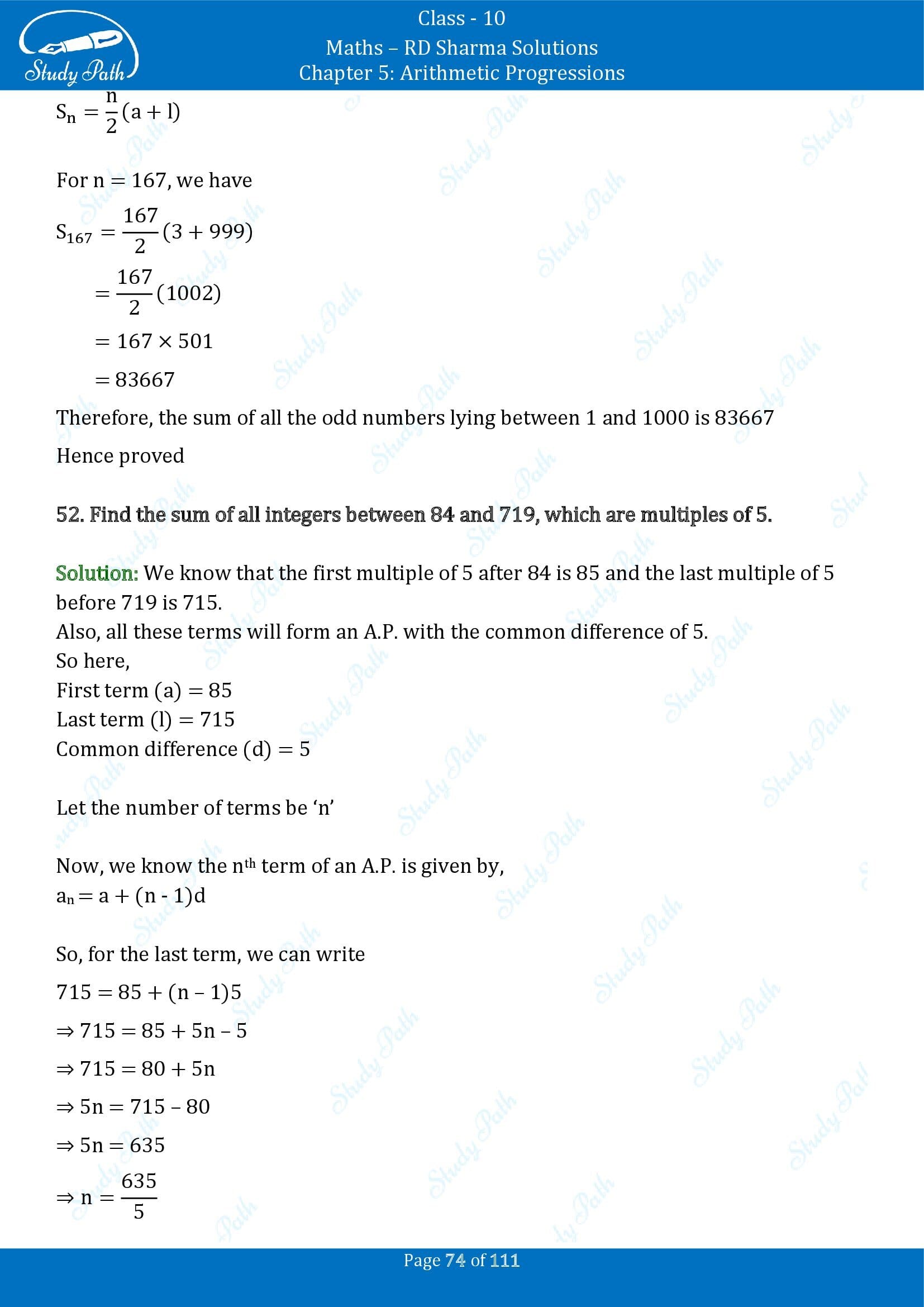 RD Sharma Solutions Class 10 Chapter 5 Arithmetic Progressions Exercise 5.6 00074