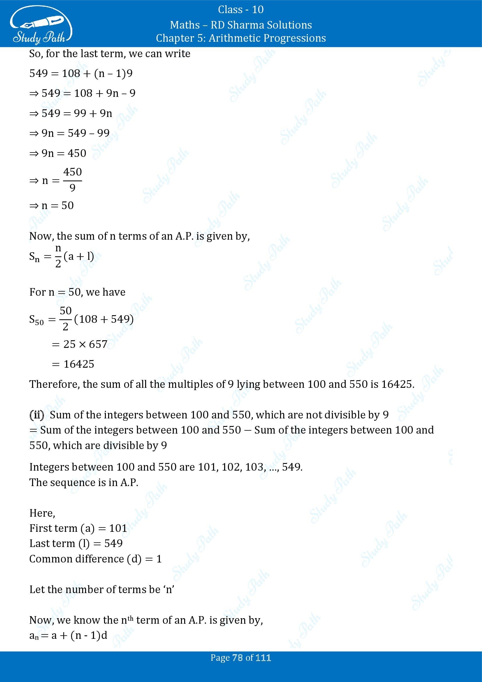RD Sharma Solutions Class 10 Chapter 5 Arithmetic Progressions Exercise 5.6 00078