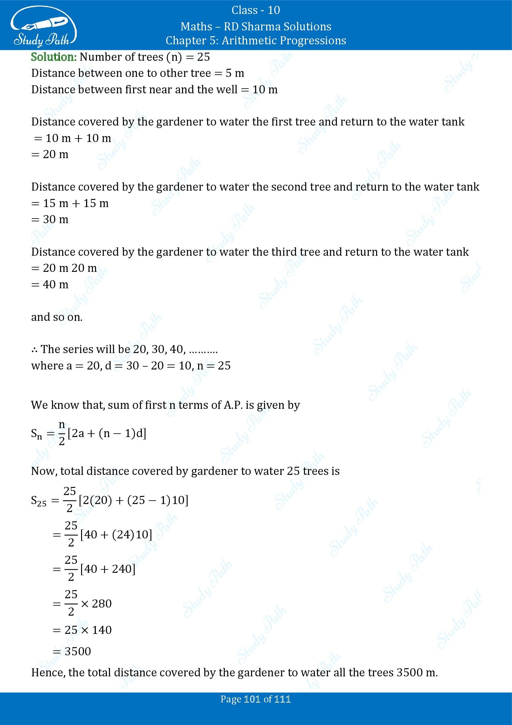 RD Sharma Solutions Class 10 Chapter 5 Arithmetic Progressions Exercise 5.6 00101