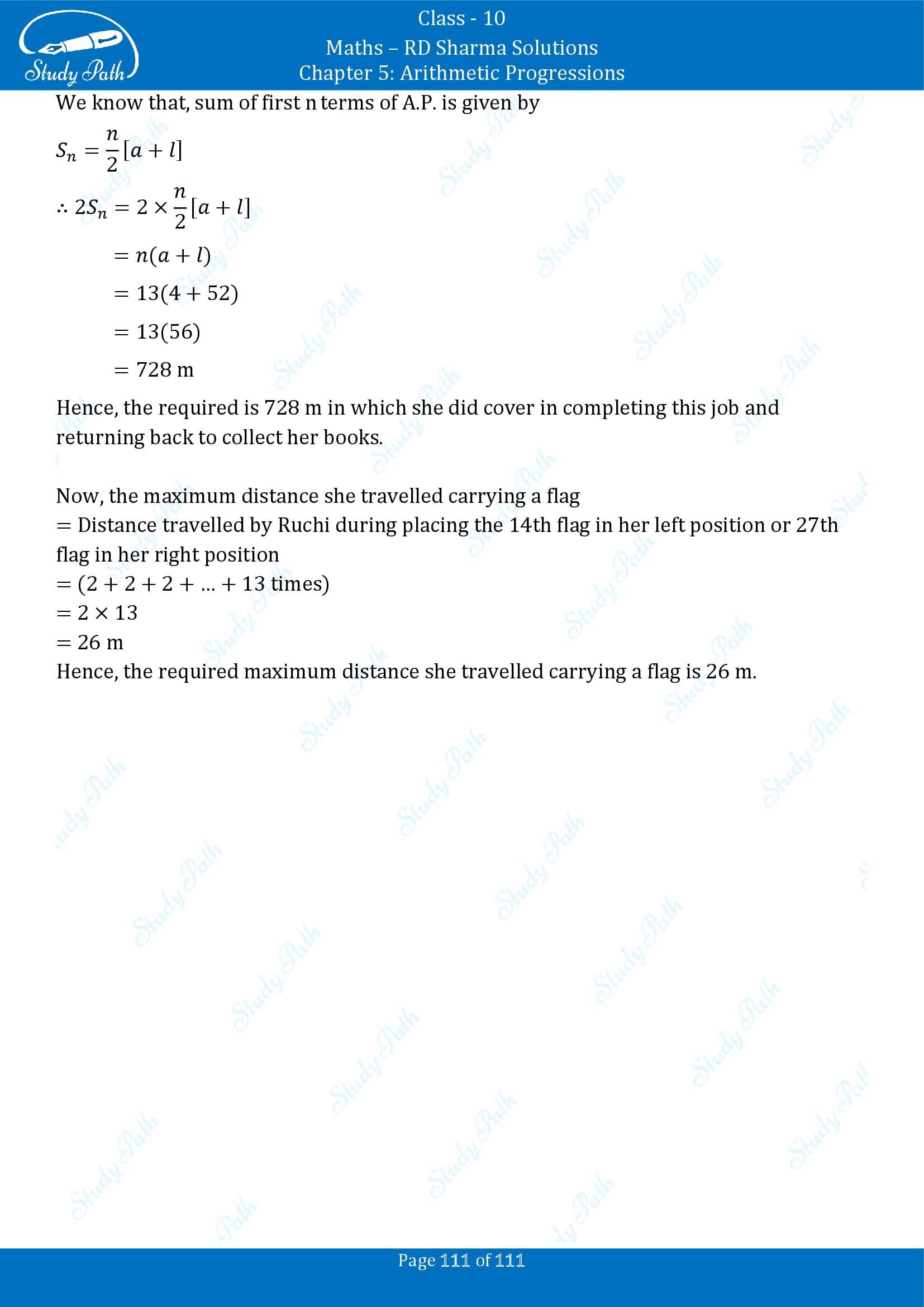 RD Sharma Solutions Class 10 Chapter 5 Arithmetic Progressions Exercise 5.6 00111