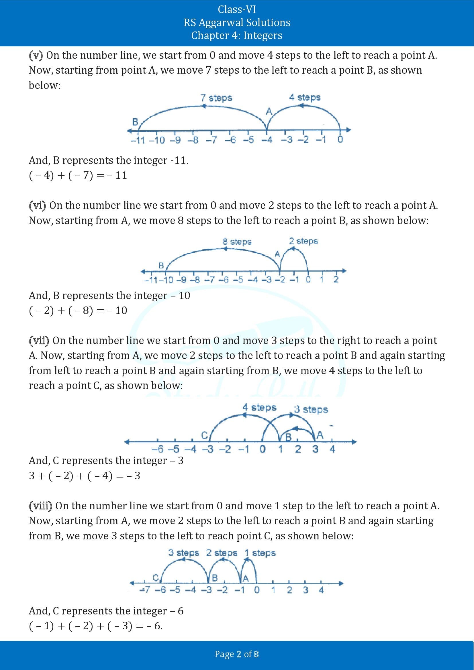 RS Aggarwal Solutions Class 6 Chapter 4 Integers Exercise 4B 00002