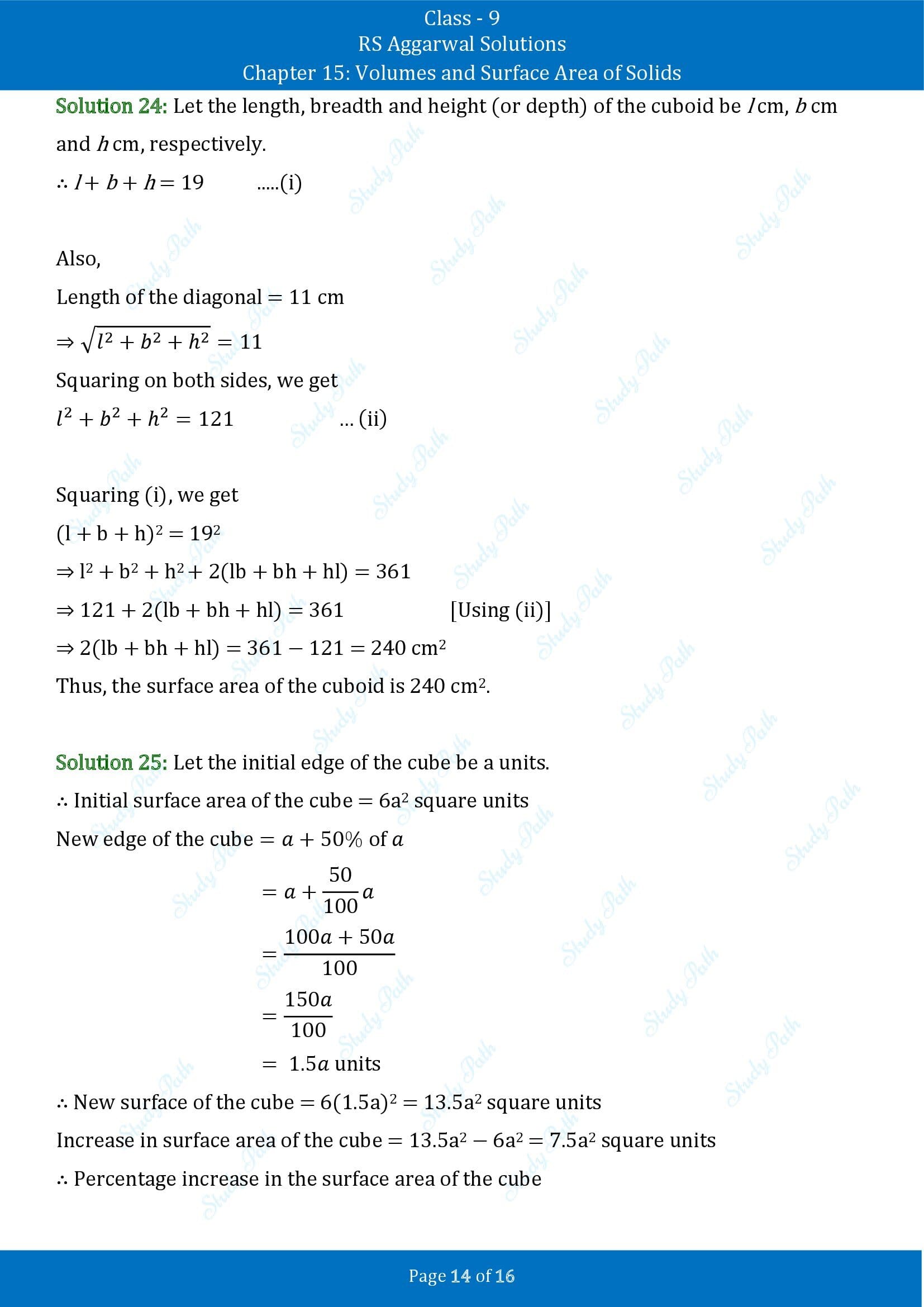 RS Aggarwal Solutions Class 9 Chapter 15 Volumes and Surface Area of Solids Exercise 15A 00014