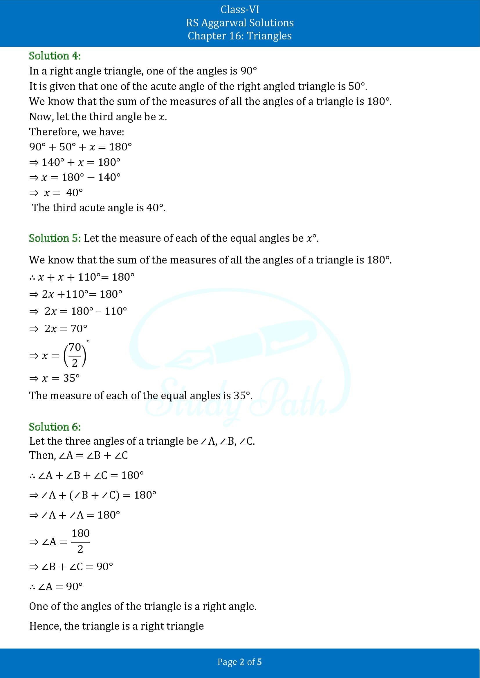 RS Aggarwal Solutions Class 6 Chapter 16 Triangles Exercise 16A 00002