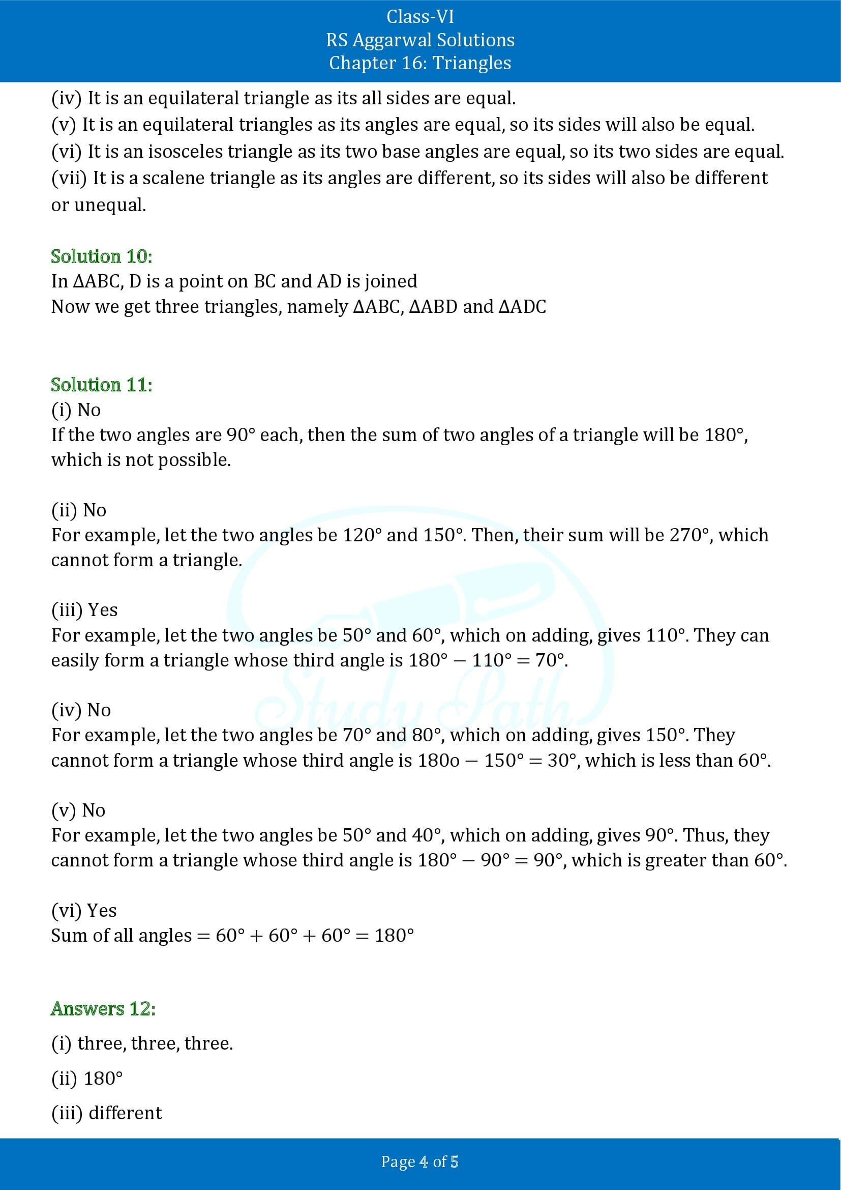 RS Aggarwal Solutions Class 6 Chapter 16 Triangles Exercise 16A 00004