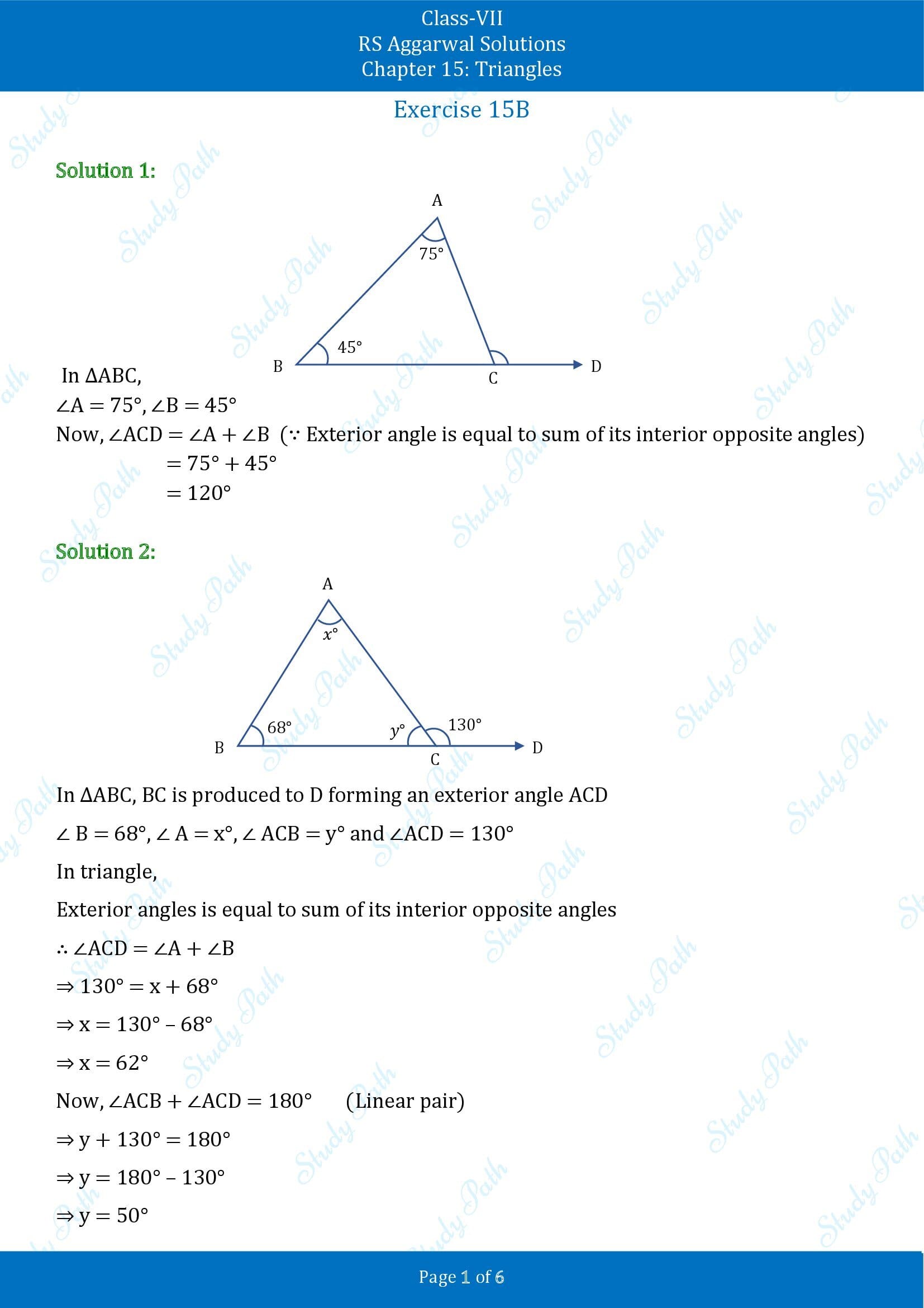 RS Aggarwal Solutions Class 7 Chapter 15 Triangles Exercise 15B 00001