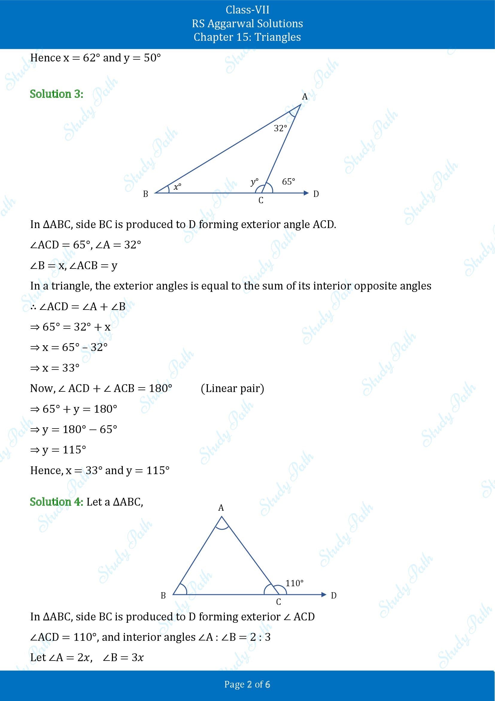 RS Aggarwal Solutions Class 7 Chapter 15 Triangles Exercise 15B 00002