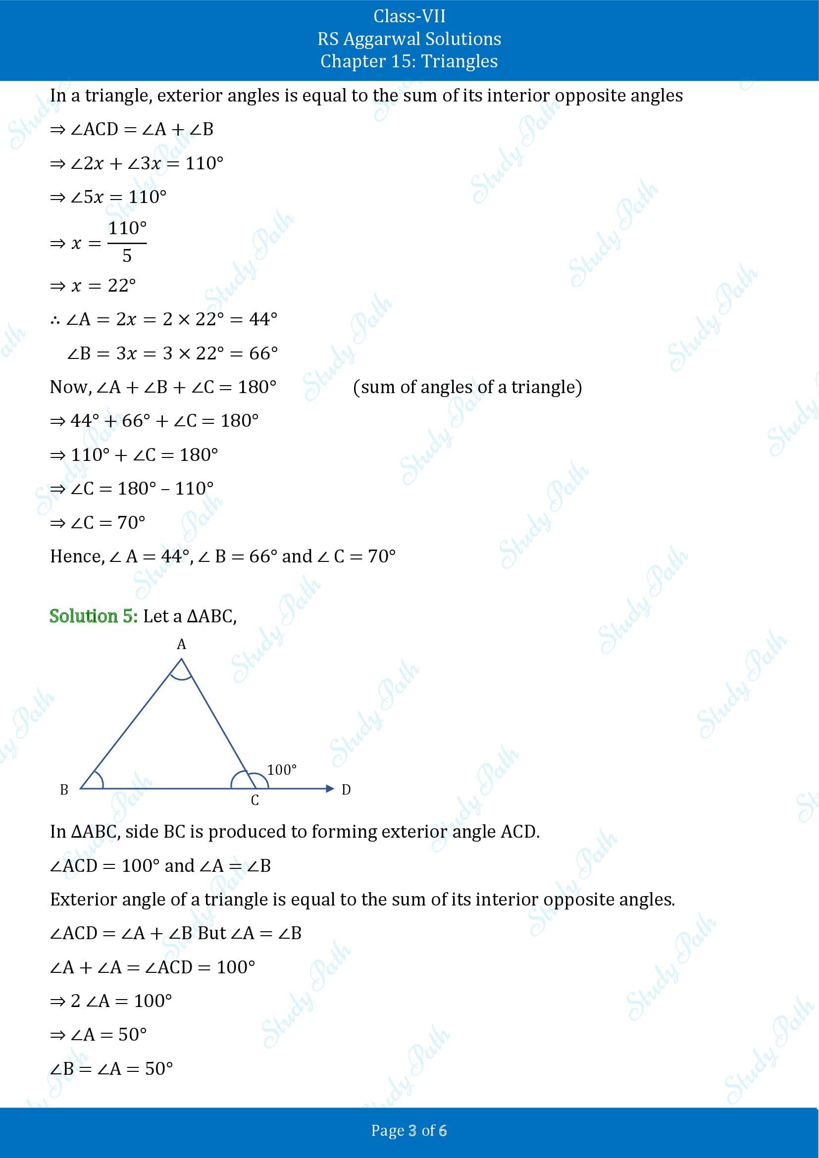 RS Aggarwal Solutions Class 7 Chapter 15 Triangles Exercise 15B 00003