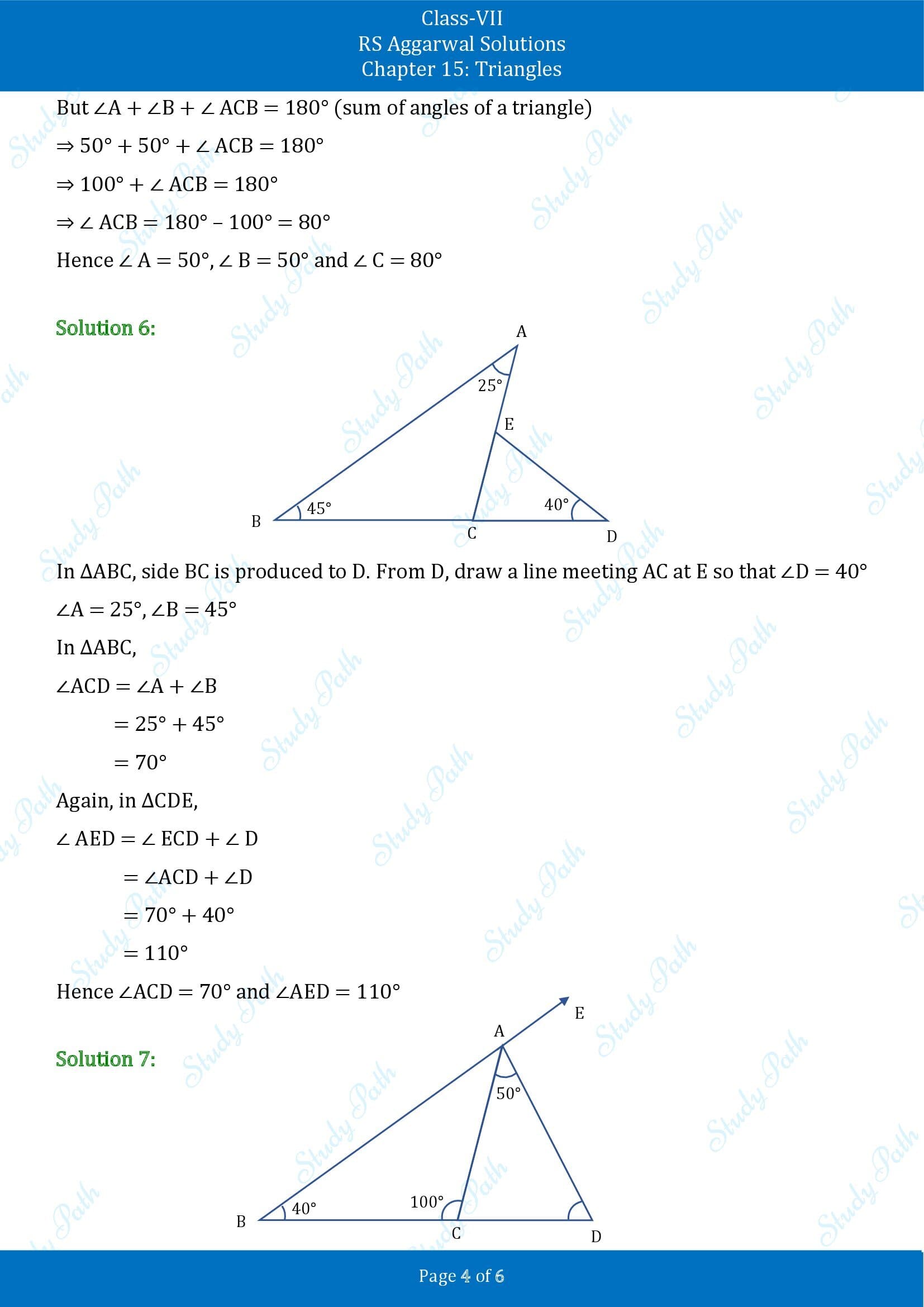 RS Aggarwal Solutions Class 7 Chapter 15 Triangles Exercise 15B 00004