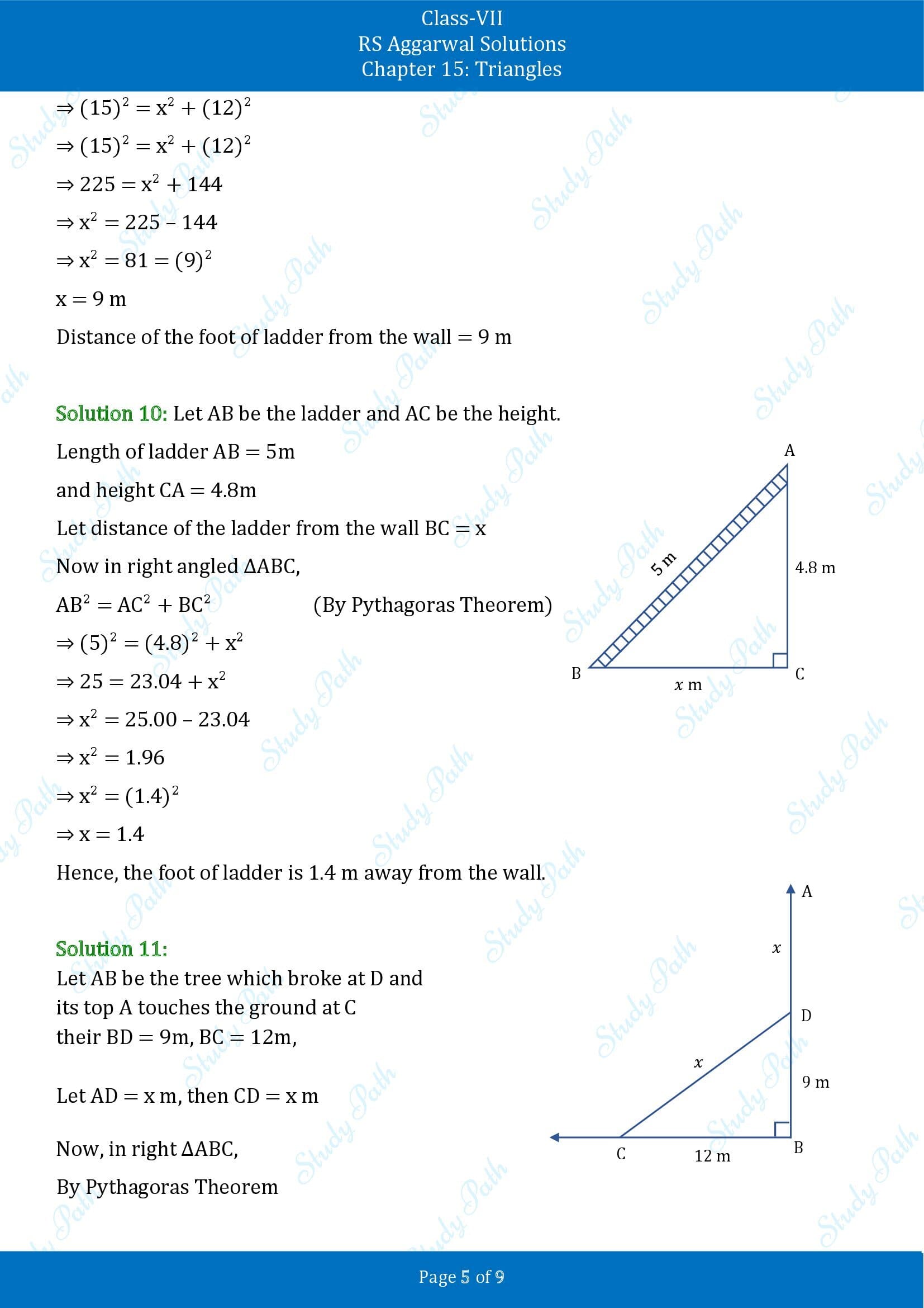 RS Aggarwal Solutions Class 7 Chapter 15 Triangles Exercise 15D 00005