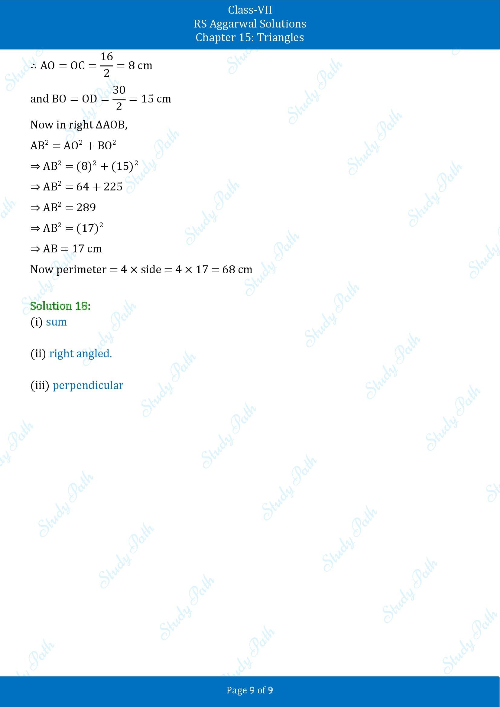 RS Aggarwal Solutions Class 7 Chapter 15 Triangles Exercise 15D 00009