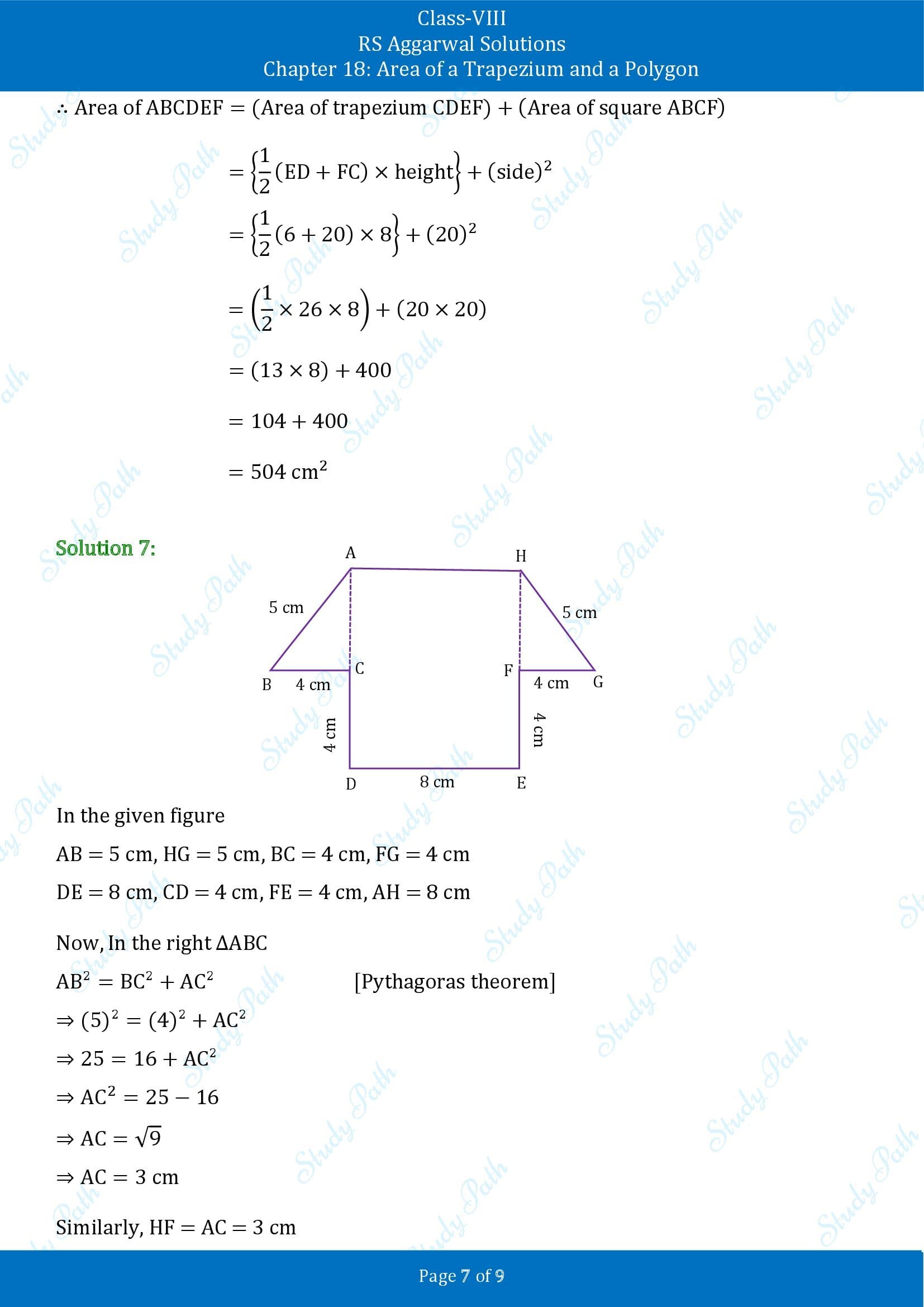 RS Aggarwal Solutions Class 8 Chapter 18 Area of a Trapezium and a Polygon Exercise 18B 00007