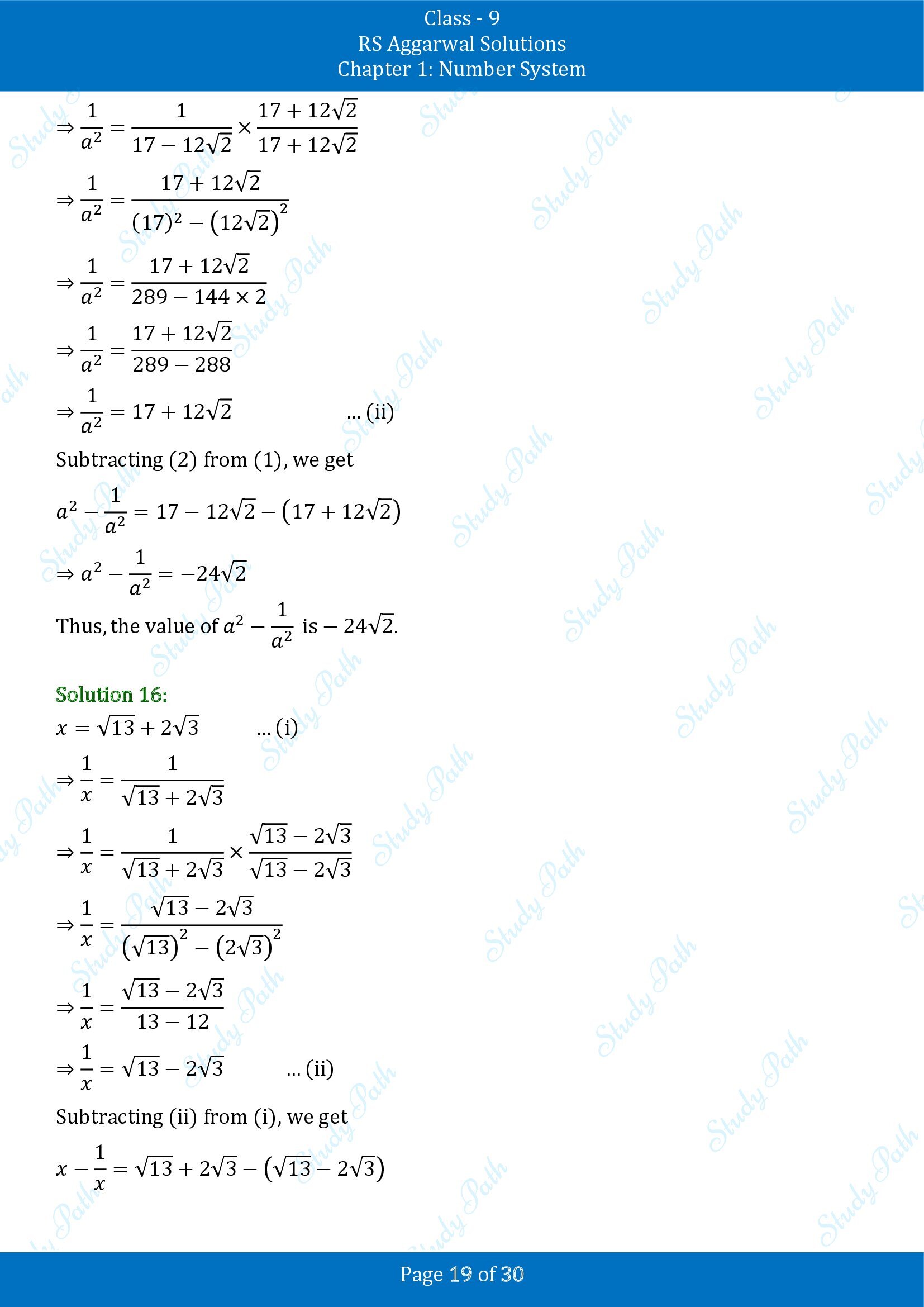 RS Aggarwal Solutions Class 9 Chapter 1 Number System Exercise 1F 00019