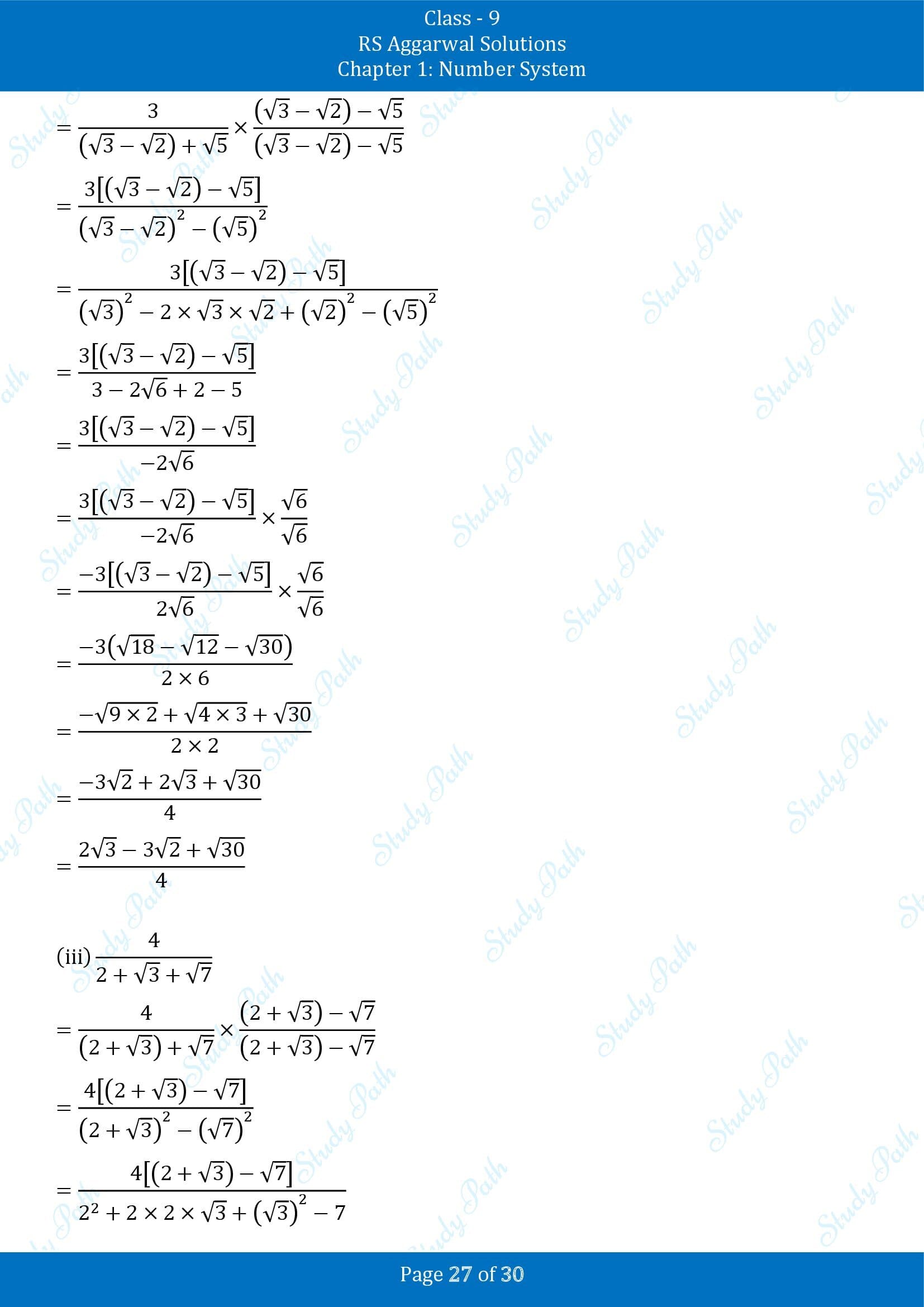 RS Aggarwal Solutions Class 9 Chapter 1 Number System Exercise 1F 00027