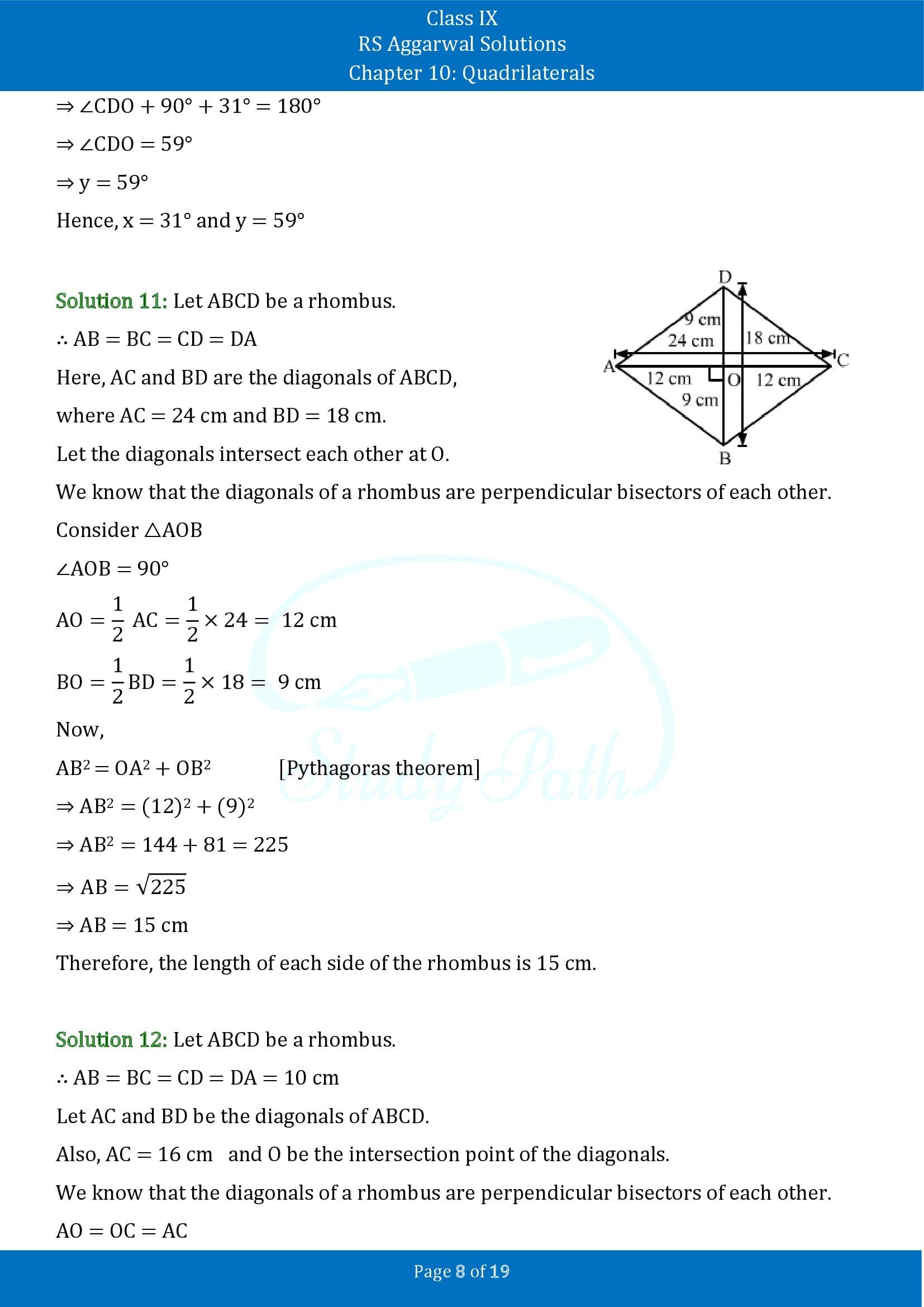 RS Aggarwal Solutions Class 9 Chapter 10 Quadrilaterals Exercise 10B 00008