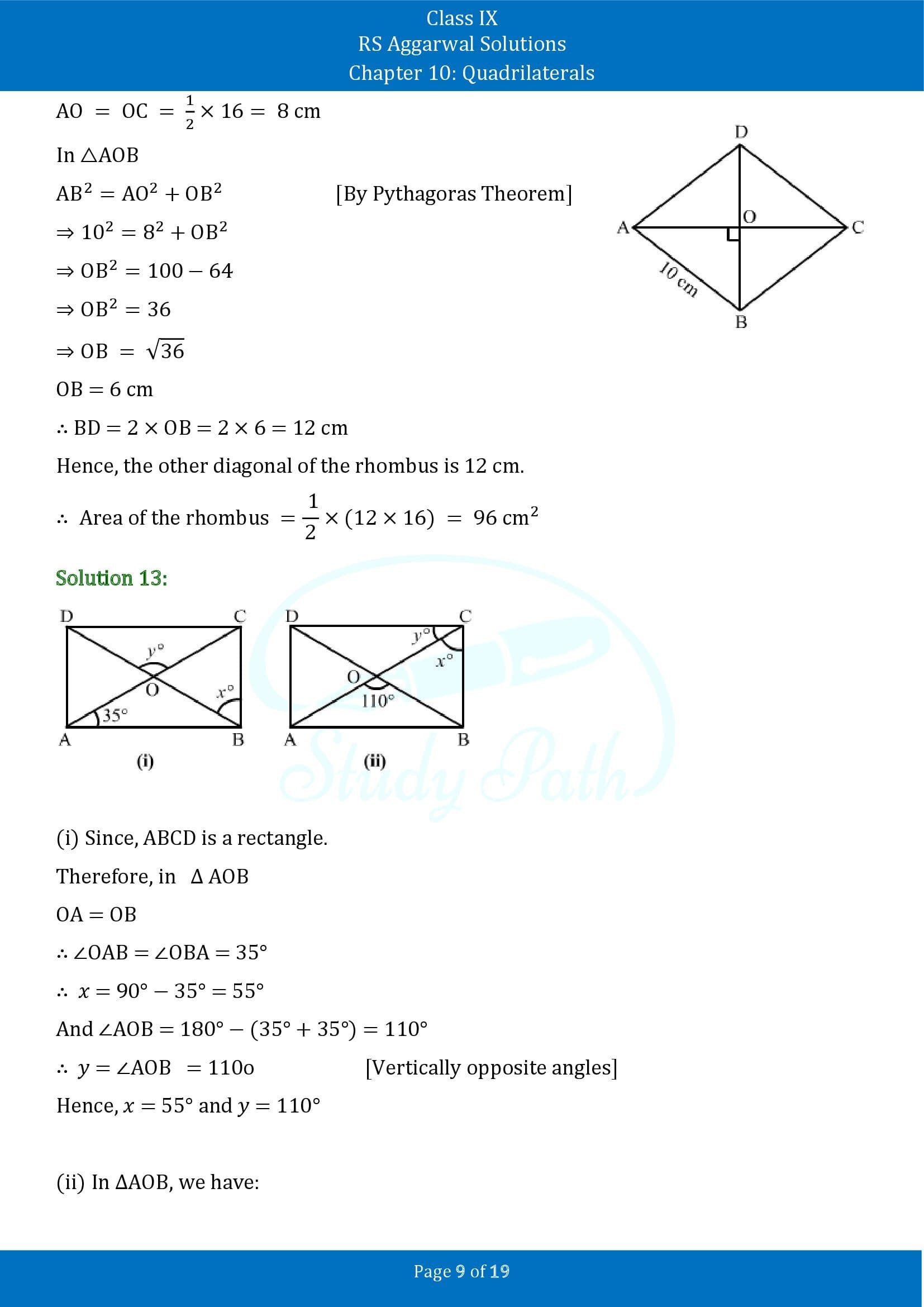 RS Aggarwal Solutions Class 9 Chapter 10 Quadrilaterals Exercise 10B 00009