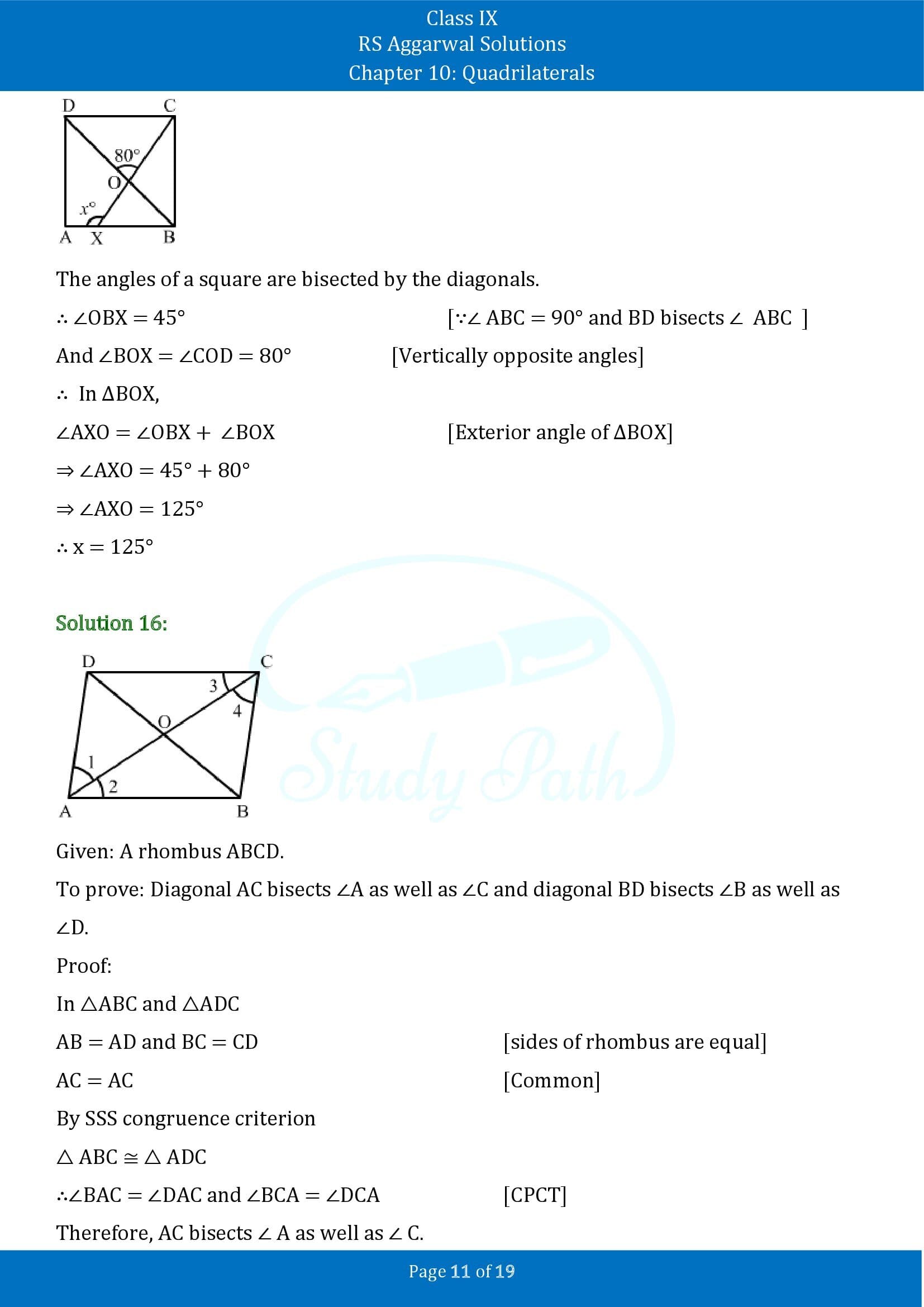 RS Aggarwal Solutions Class 9 Chapter 10 Quadrilaterals Exercise 10B 00011