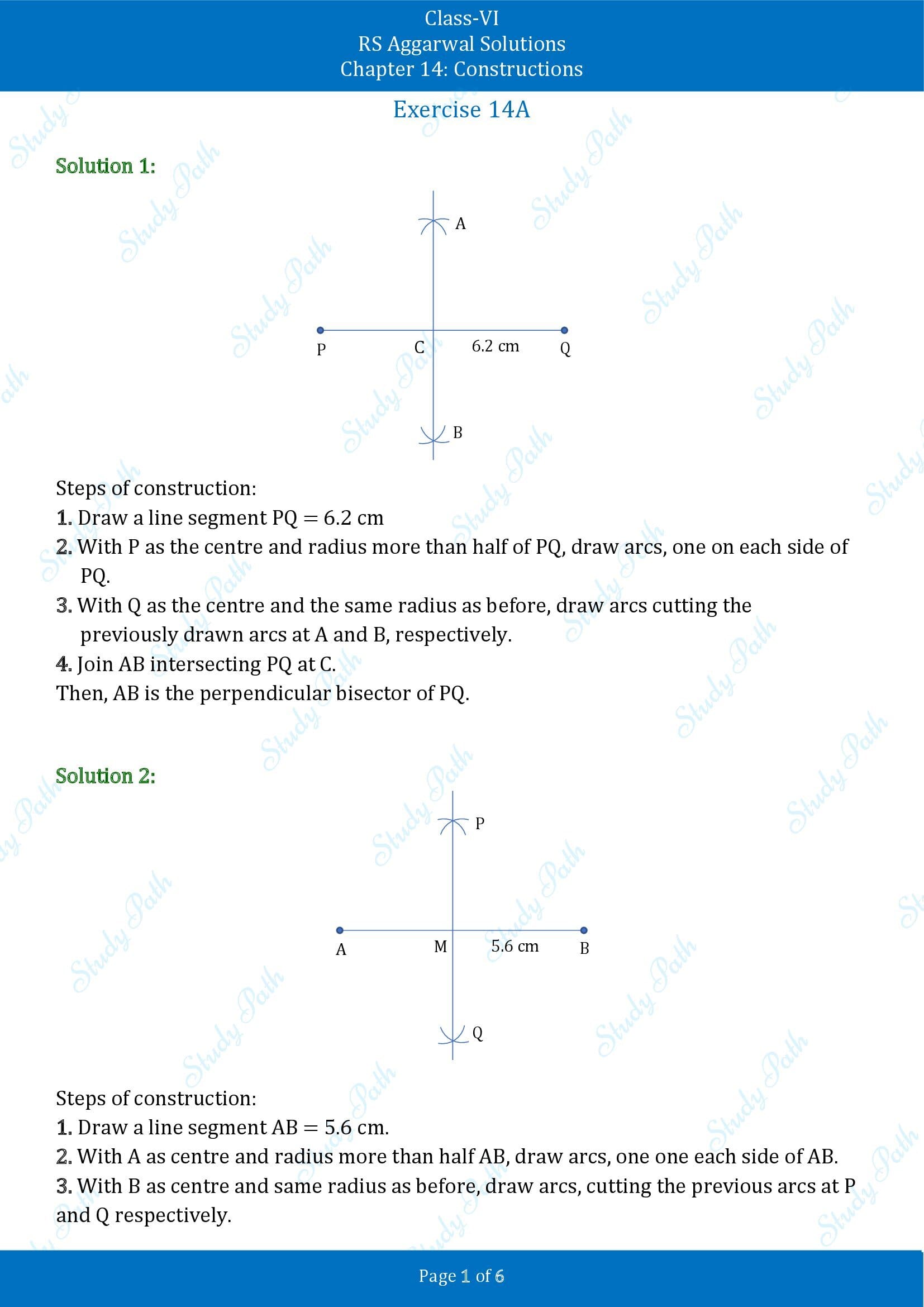 RS Aggarwal Solutions Class 6 Chapter 14 Constructions Exercise 14A 00001