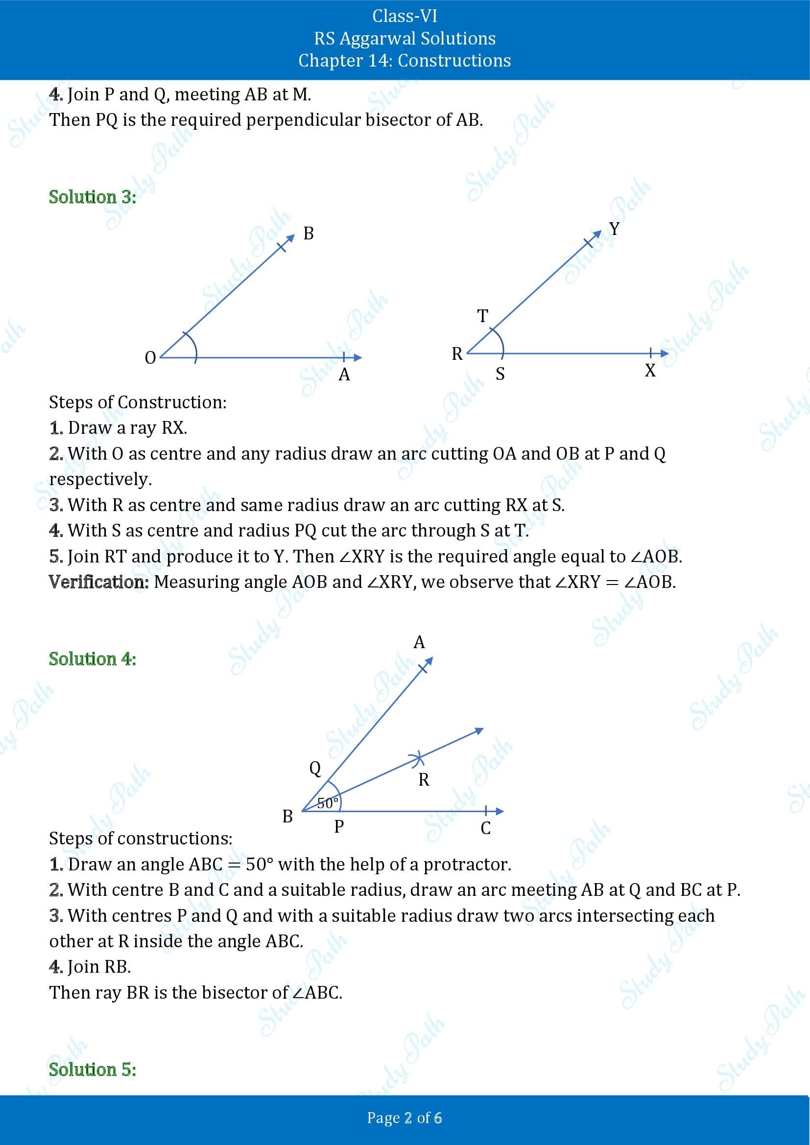 RS Aggarwal Solutions Class 6 Chapter 14 Constructions Exercise 14A 00002