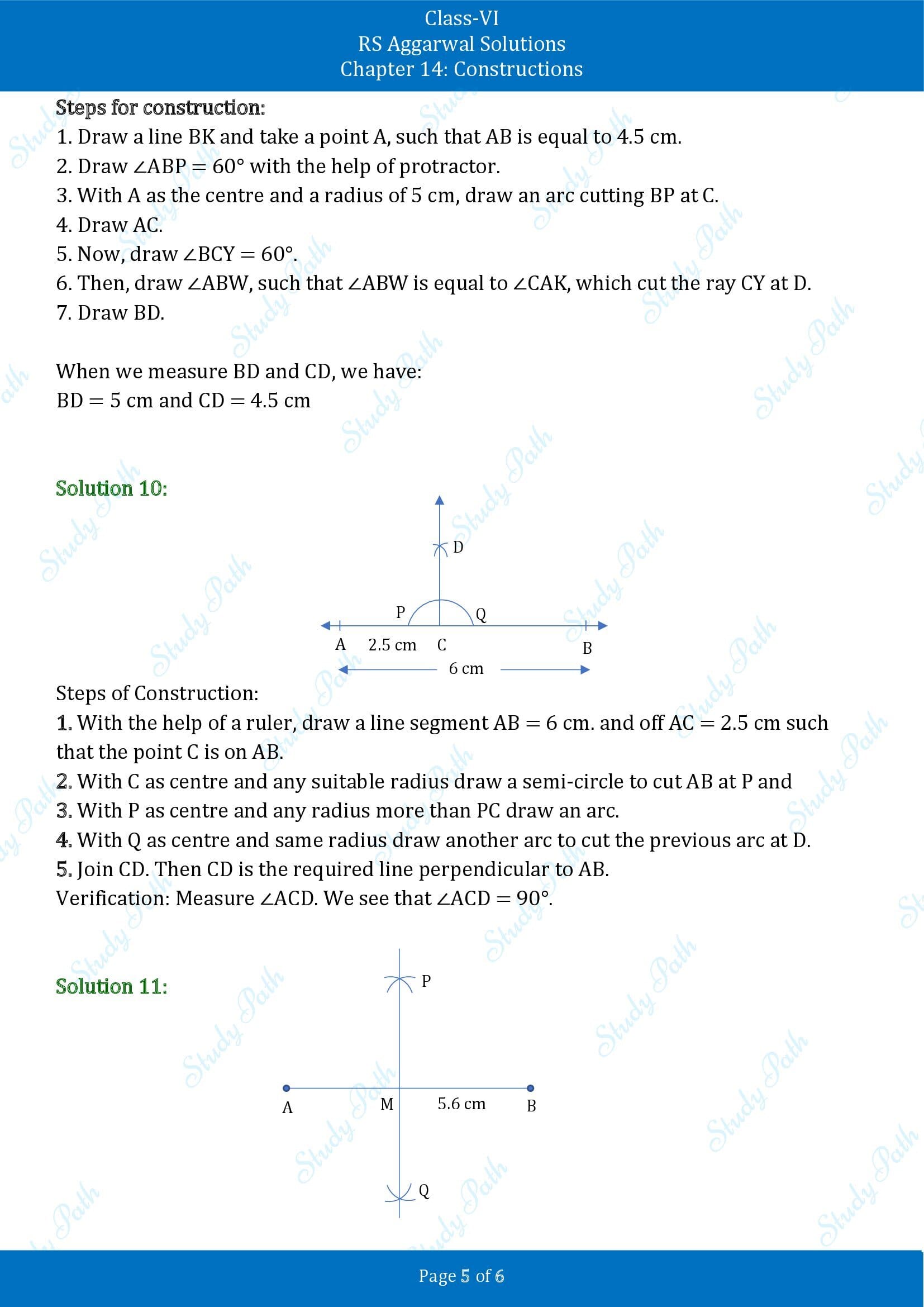 RS Aggarwal Solutions Class 6 Chapter 14 Constructions Exercise 14A 00005