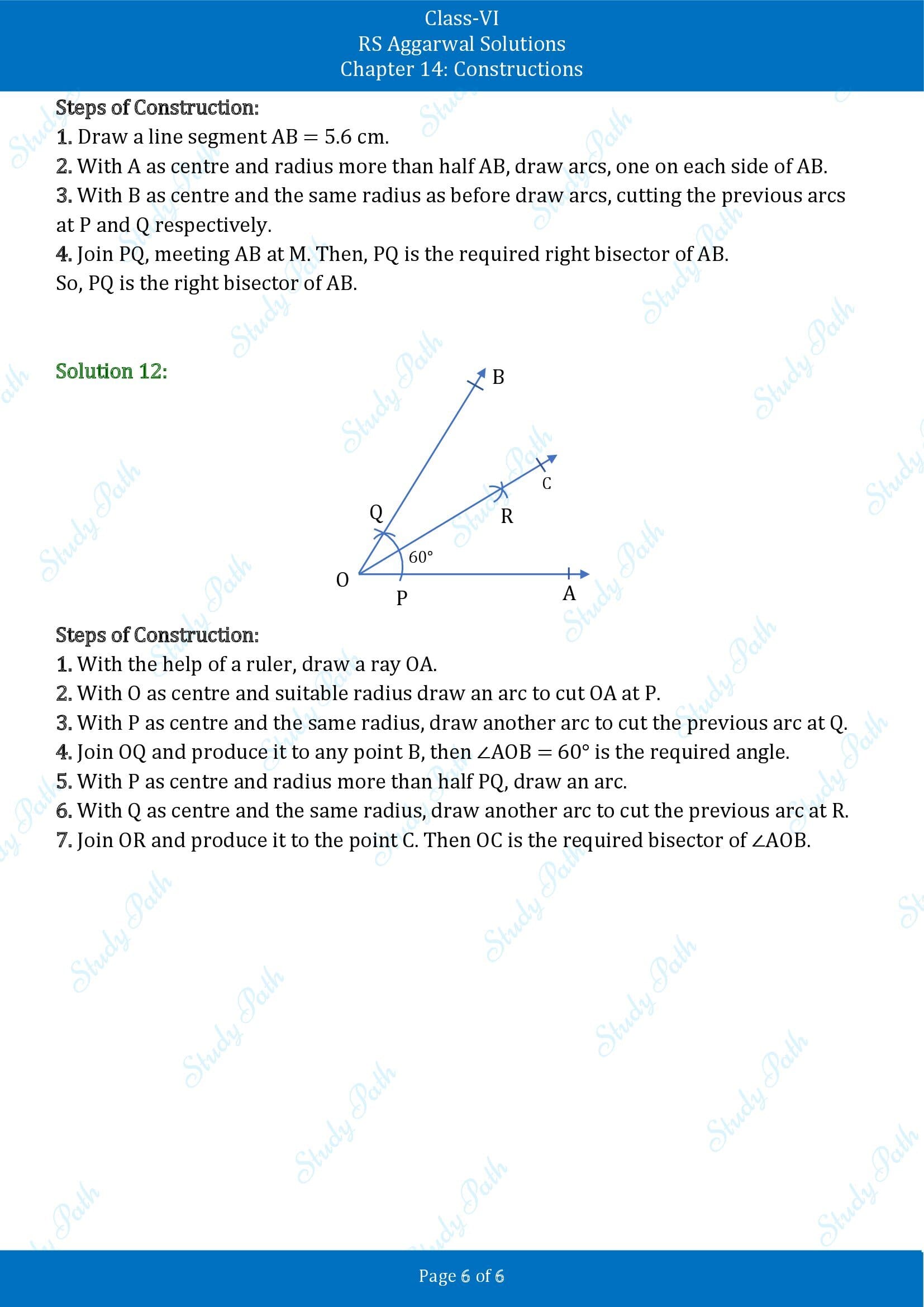 RS Aggarwal Solutions Class 6 Chapter 14 Constructions Exercise 14A 00006