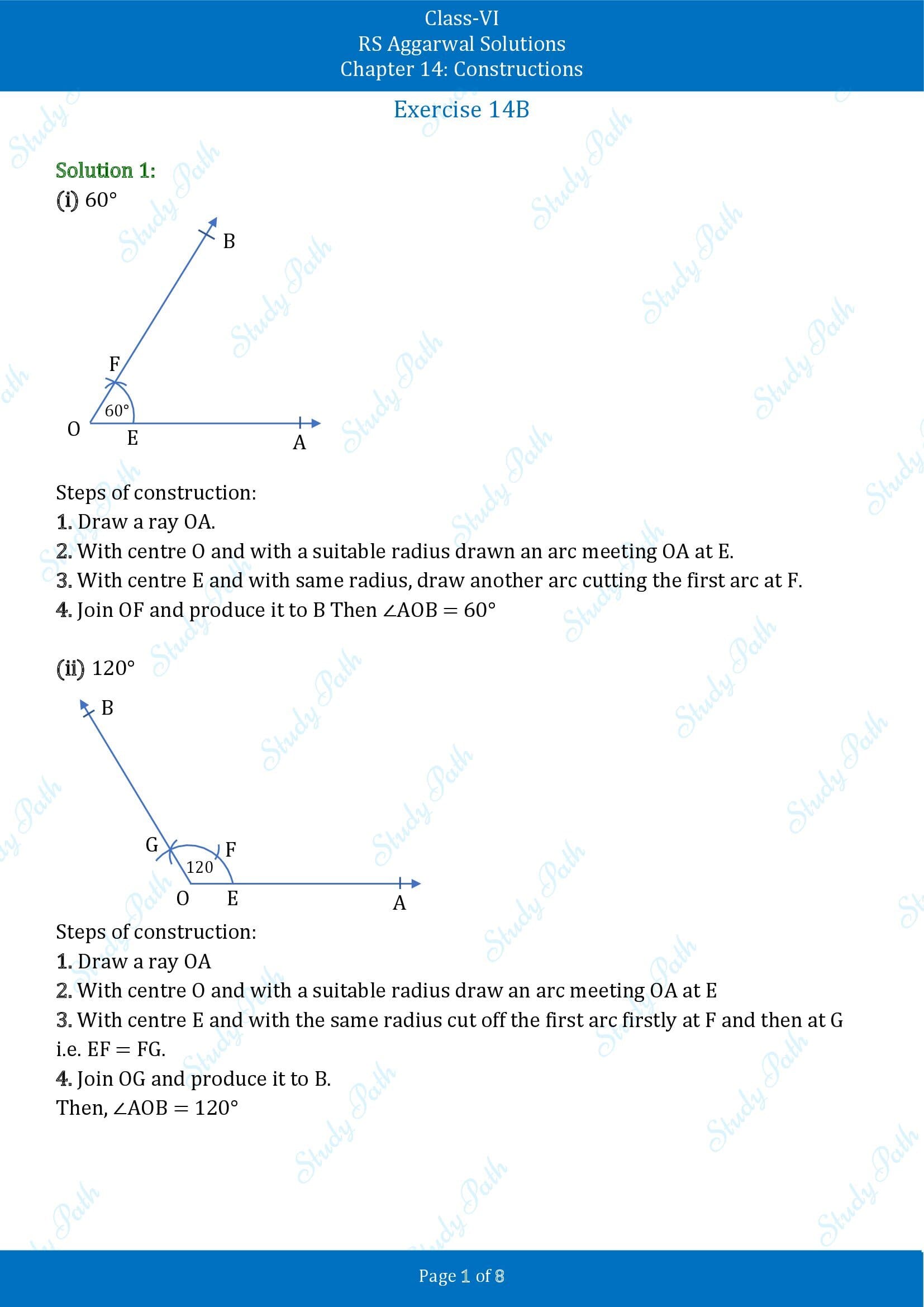 RS Aggarwal Solutions Class 6 Chapter 14 Constructions Exercise 14B 00001