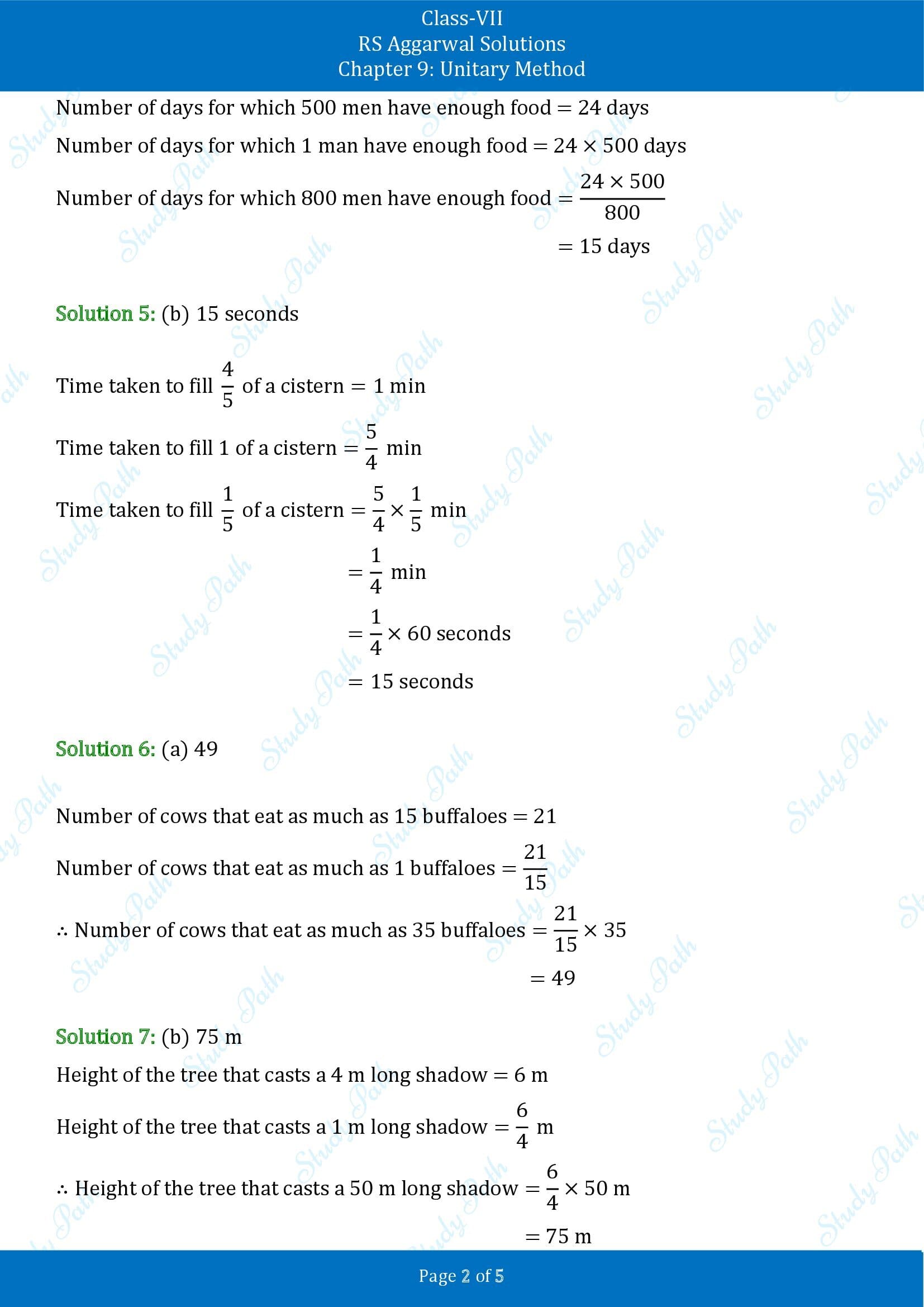RS Aggarwal Solutions Class 7 Chapter 9 Unitary Method Exercise 9C MCQs 00002