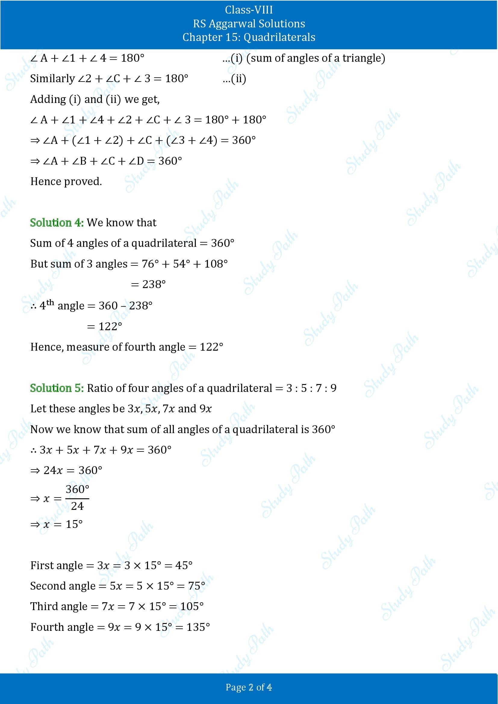 RS Aggarwal Solutions Class 8 Chapter 15 Quadrilaterals 00002