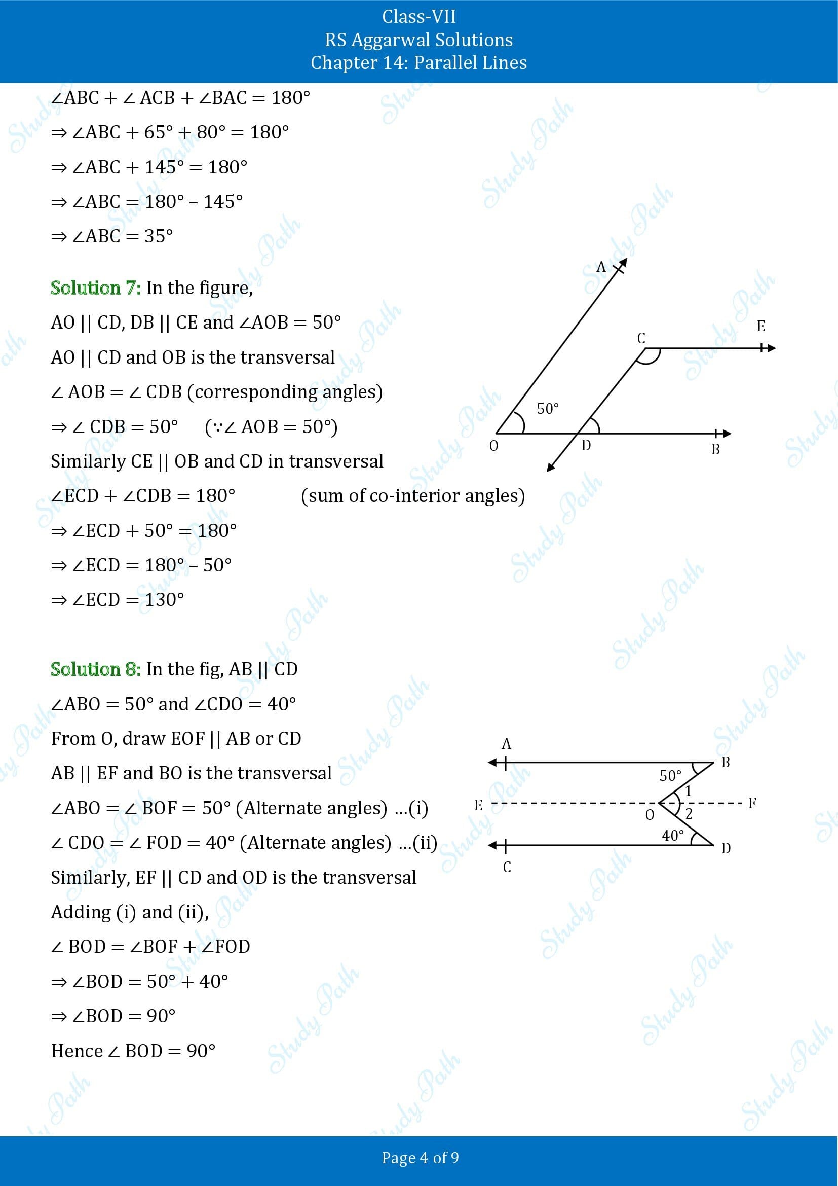 RS Aggarwal Solutions Class 7 Chapter 14 Parallel Lines 00004