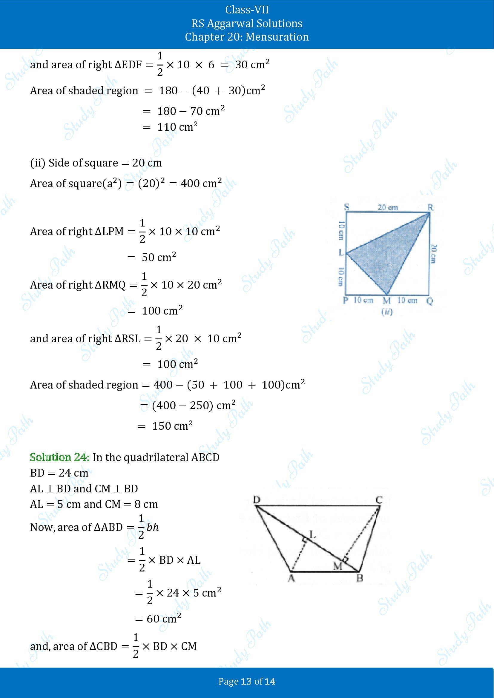 RS Aggarwal Solutions Class 7 Chapter 20 Mensuration Exercise 20D 00013