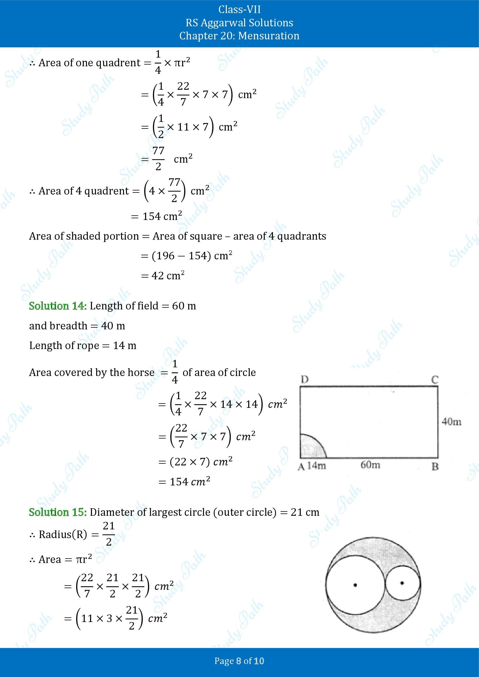 RS Aggarwal Solutions Class 7 Chapter 20 Mensuration Exercise 20F 00008