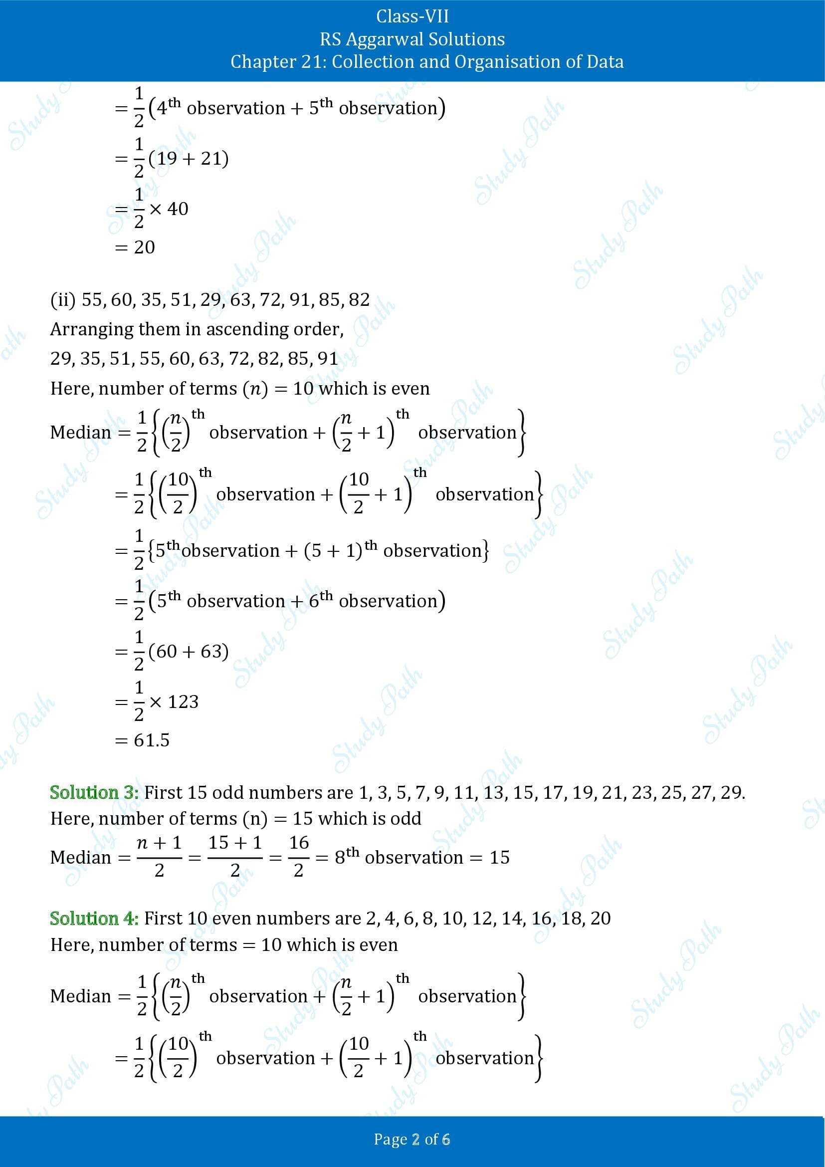 RS Aggarwal Solutions Class 7 Chapter 21 Collection and Organisation of Data Exercise 21B 00002