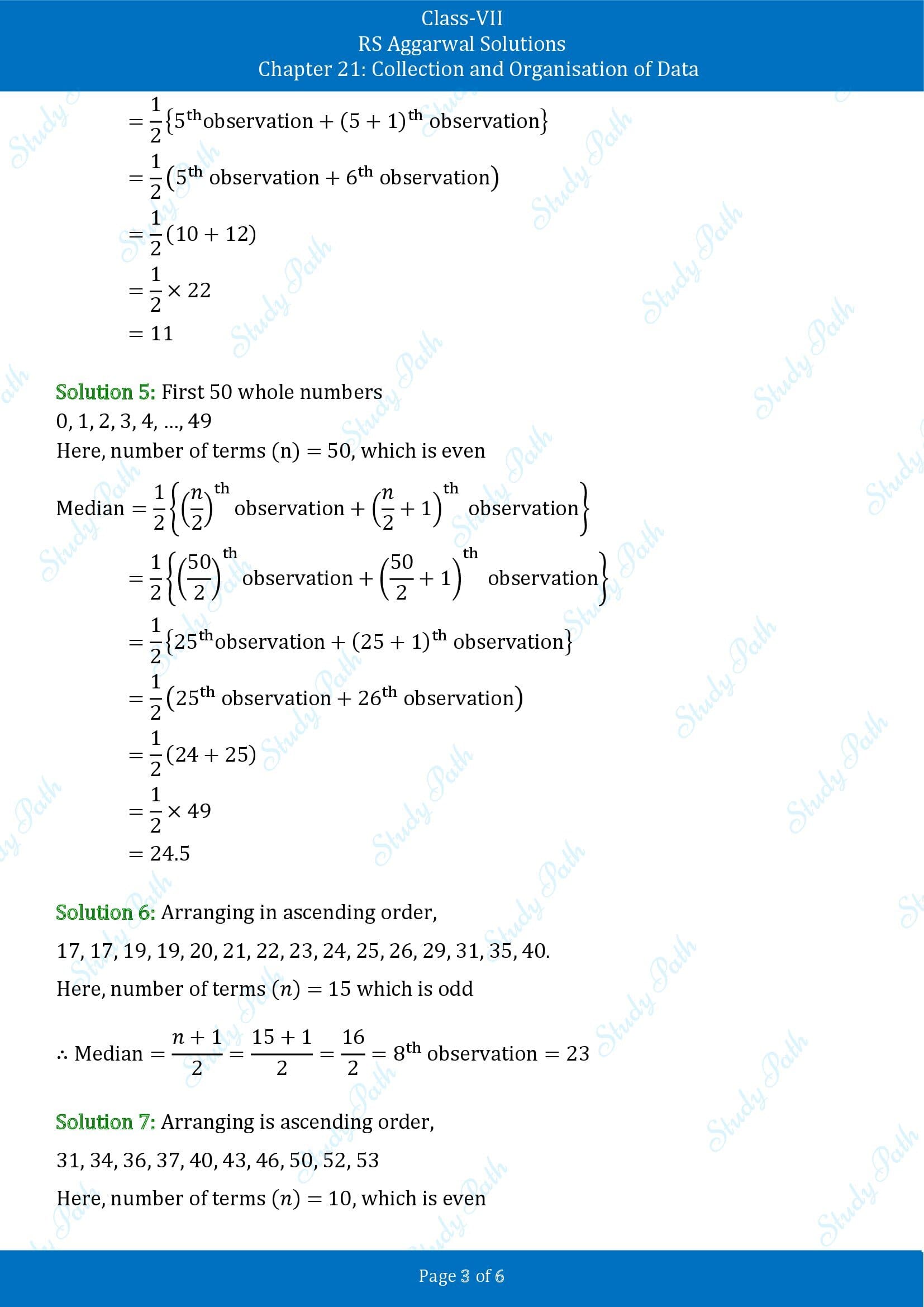 RS Aggarwal Solutions Class 7 Chapter 21 Collection and Organisation of Data Exercise 21B 00003