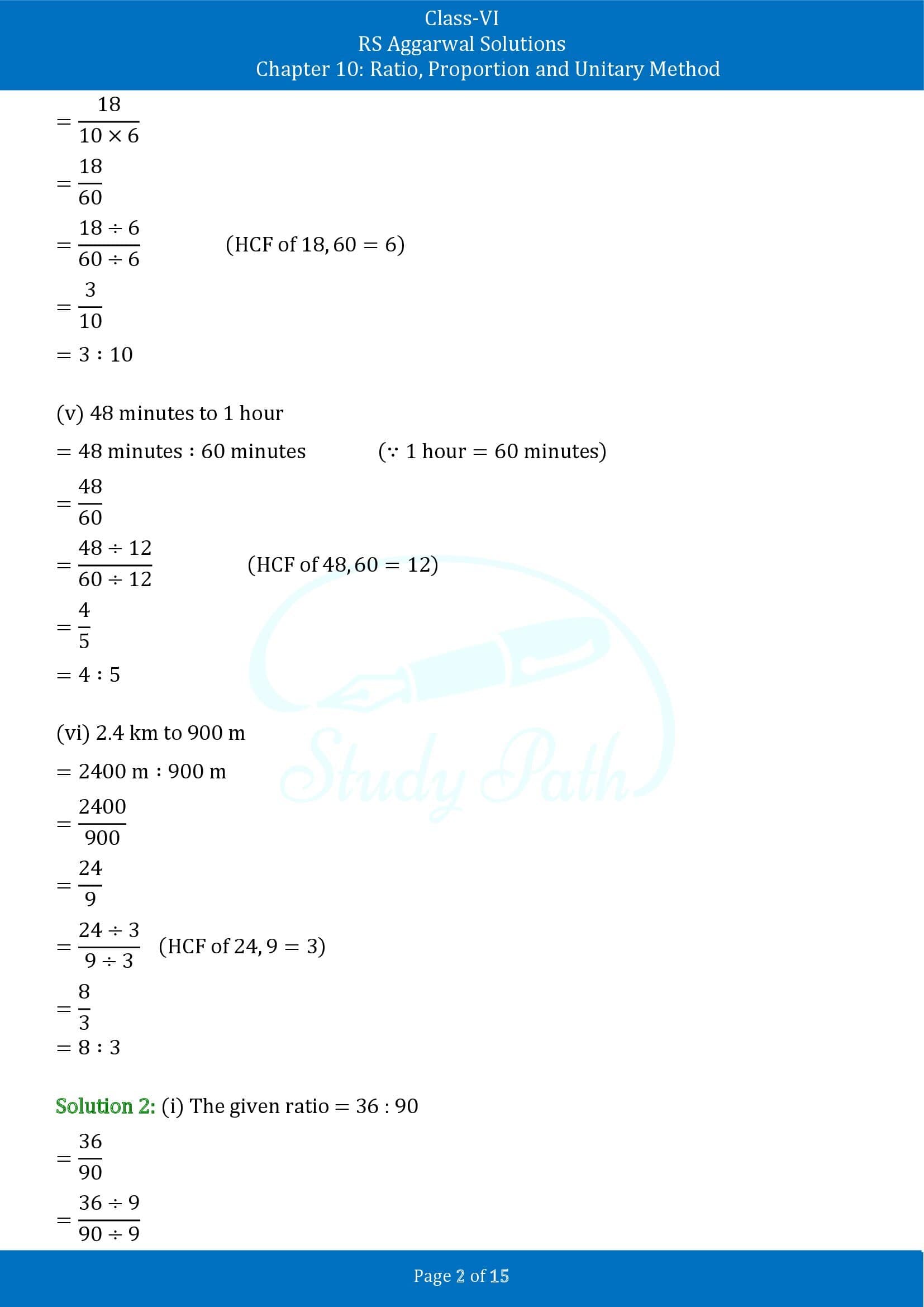 RS Aggarwal Solutions Class 6 Chapter 10 Ratio Proportion and Unitary Method Exercise 10A 00002