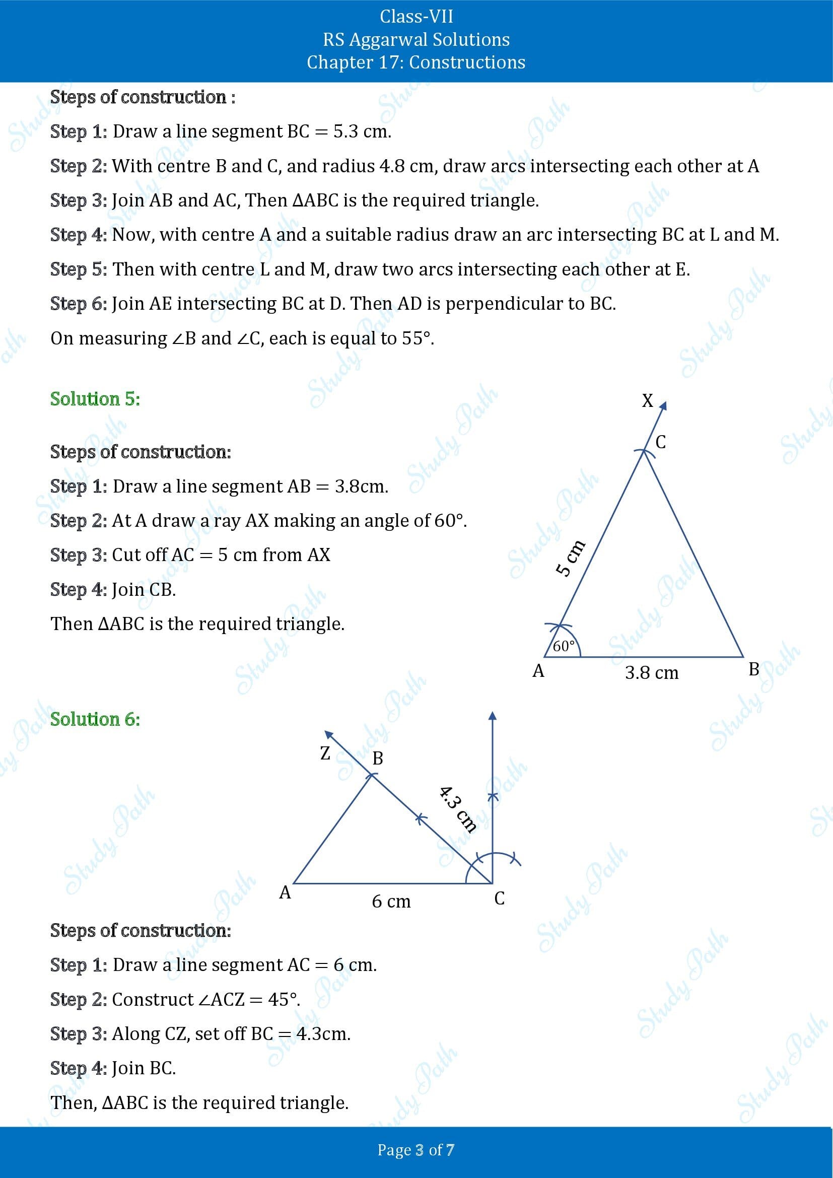 RS Aggarwal Solutions Class 7 Chapter 17 Constructions Exercise 17B 00003