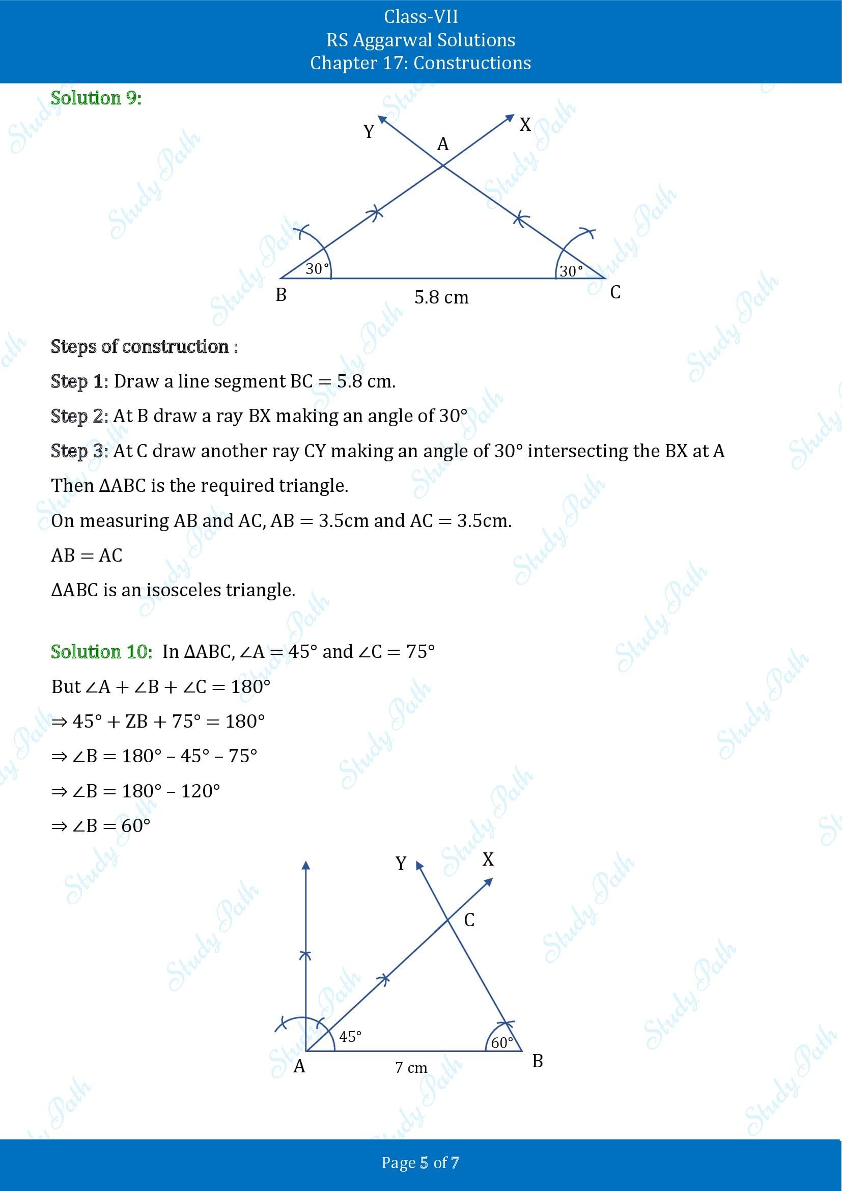 RS Aggarwal Solutions Class 7 Chapter 17 Constructions Exercise 17B 00005