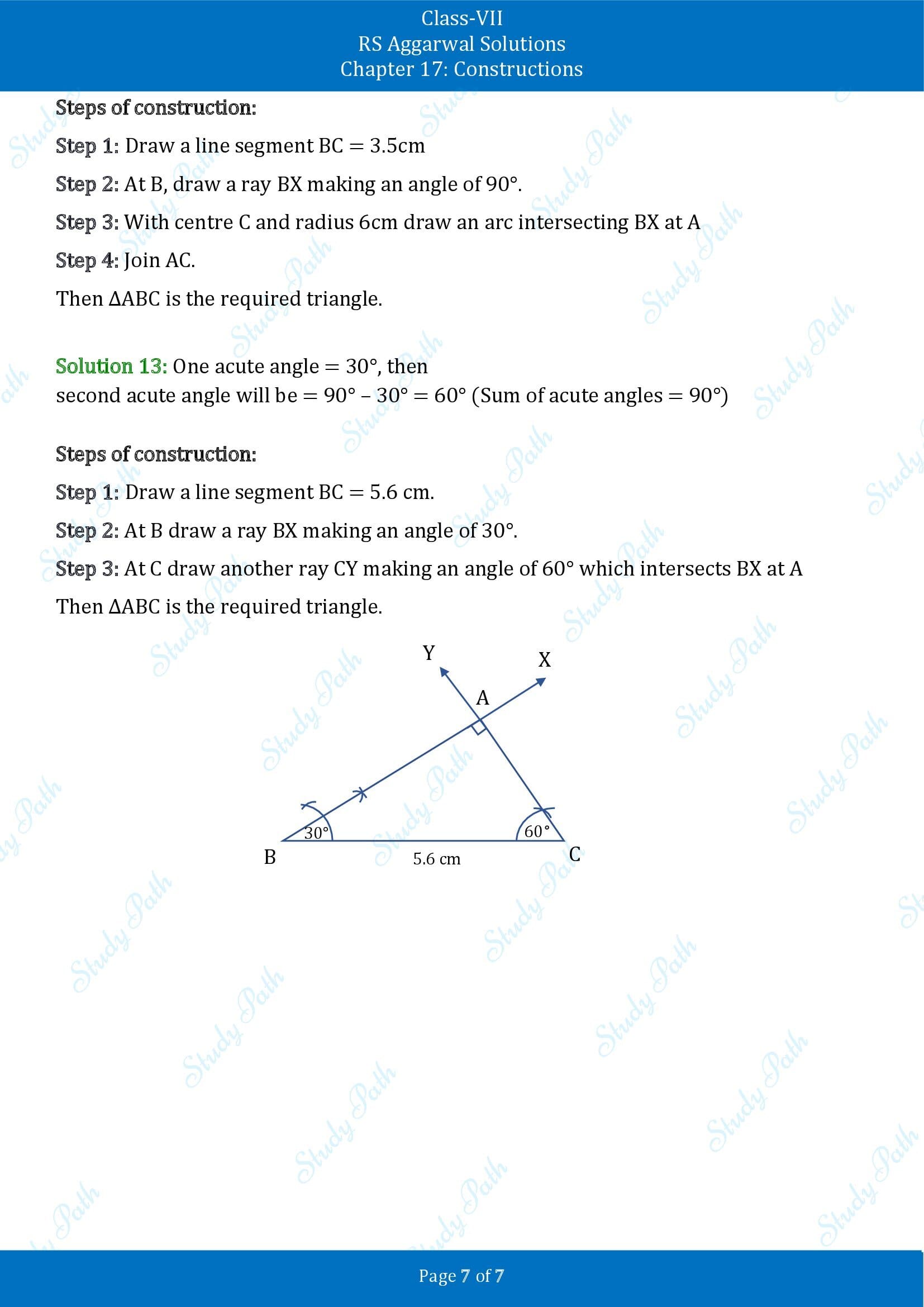 RS Aggarwal Solutions Class 7 Chapter 17 Constructions Exercise 17B 00007