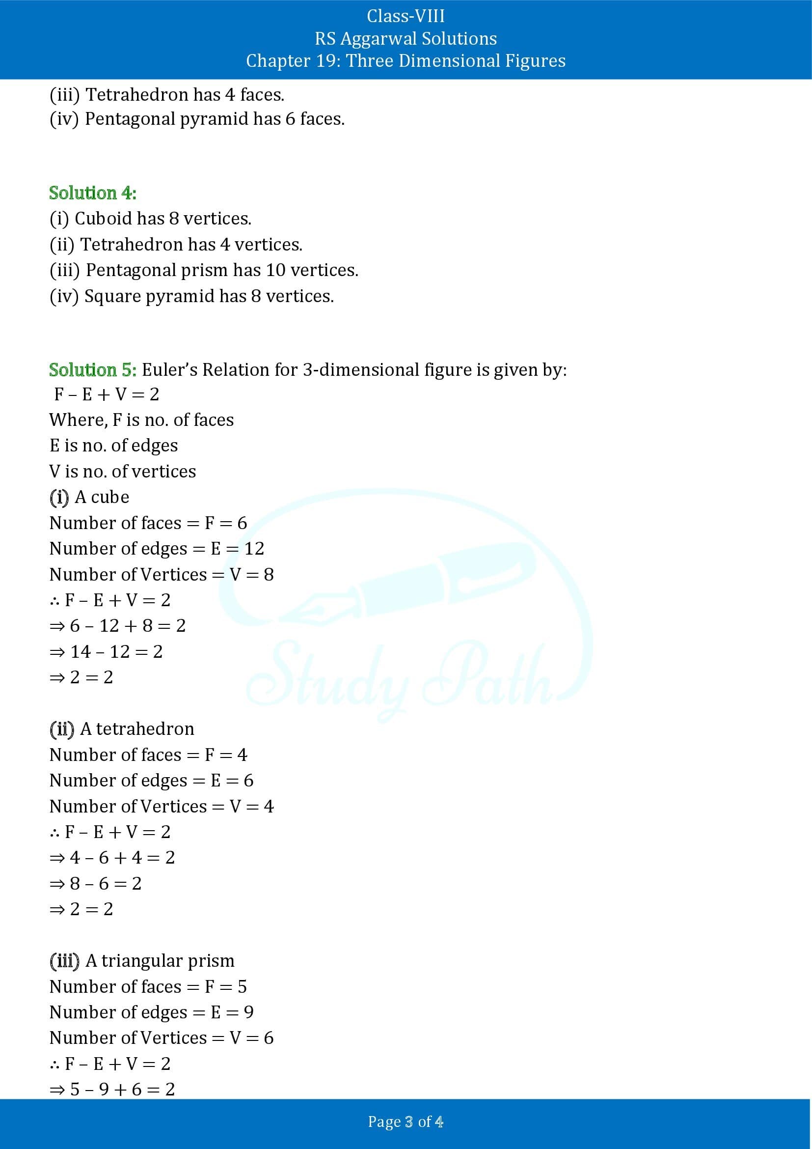 RS Aggarwal Solutions Class 8 Chapter 19 Three Dimensional Figures Exercise 19B 00003