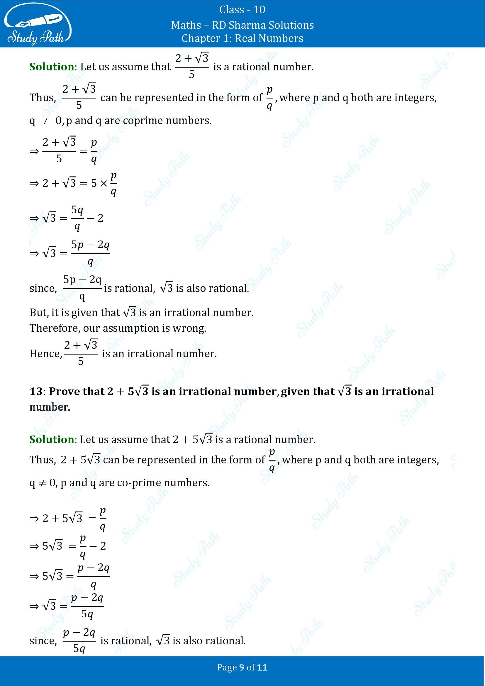 RD Sharma Solutions Class 10 Chapter 1 Real Numbers Exercise 1.5 00009