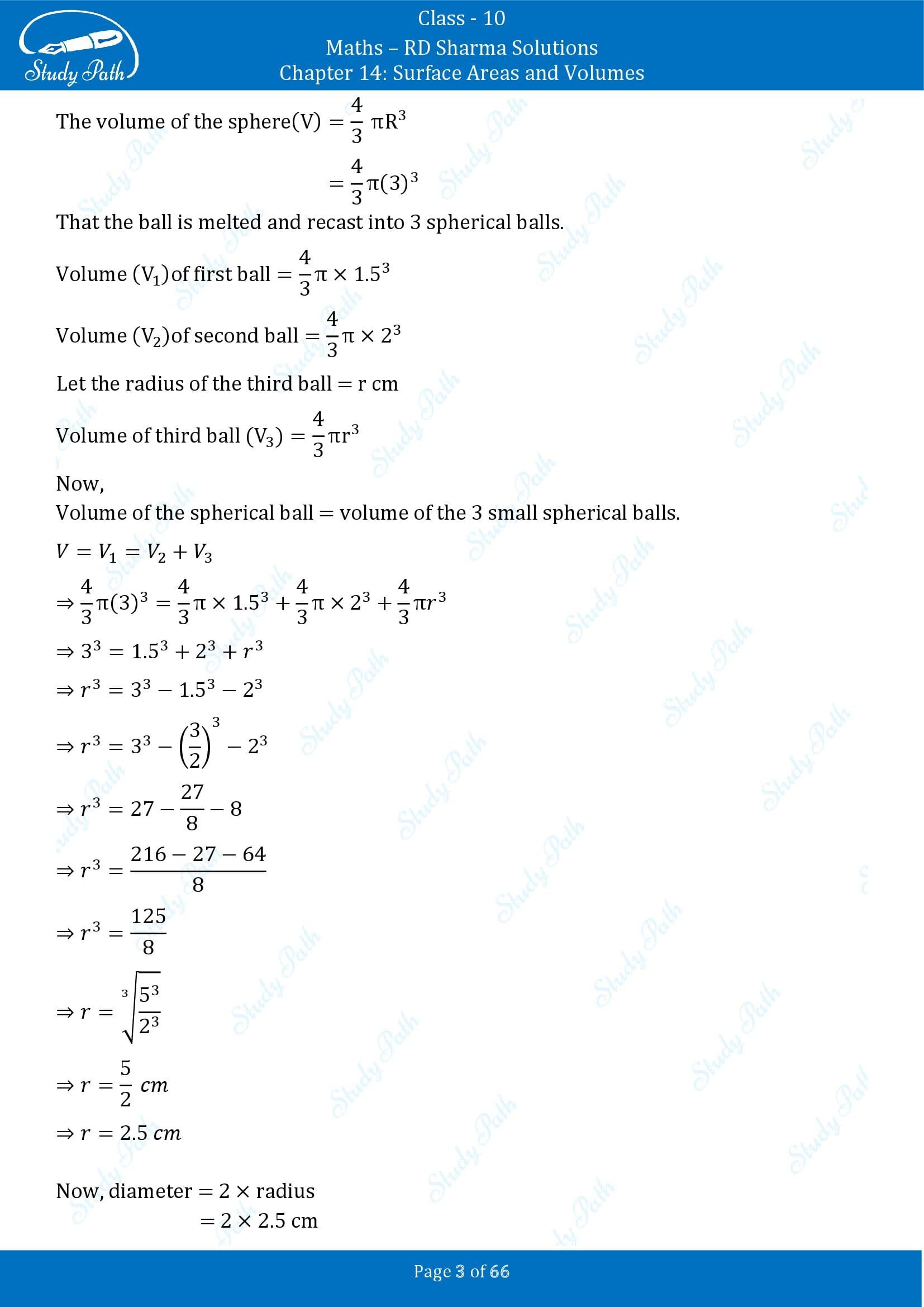 RD Sharma Solutions Class 10 Chapter 14 Surface Areas and Volumes Exercise 14.1 00003