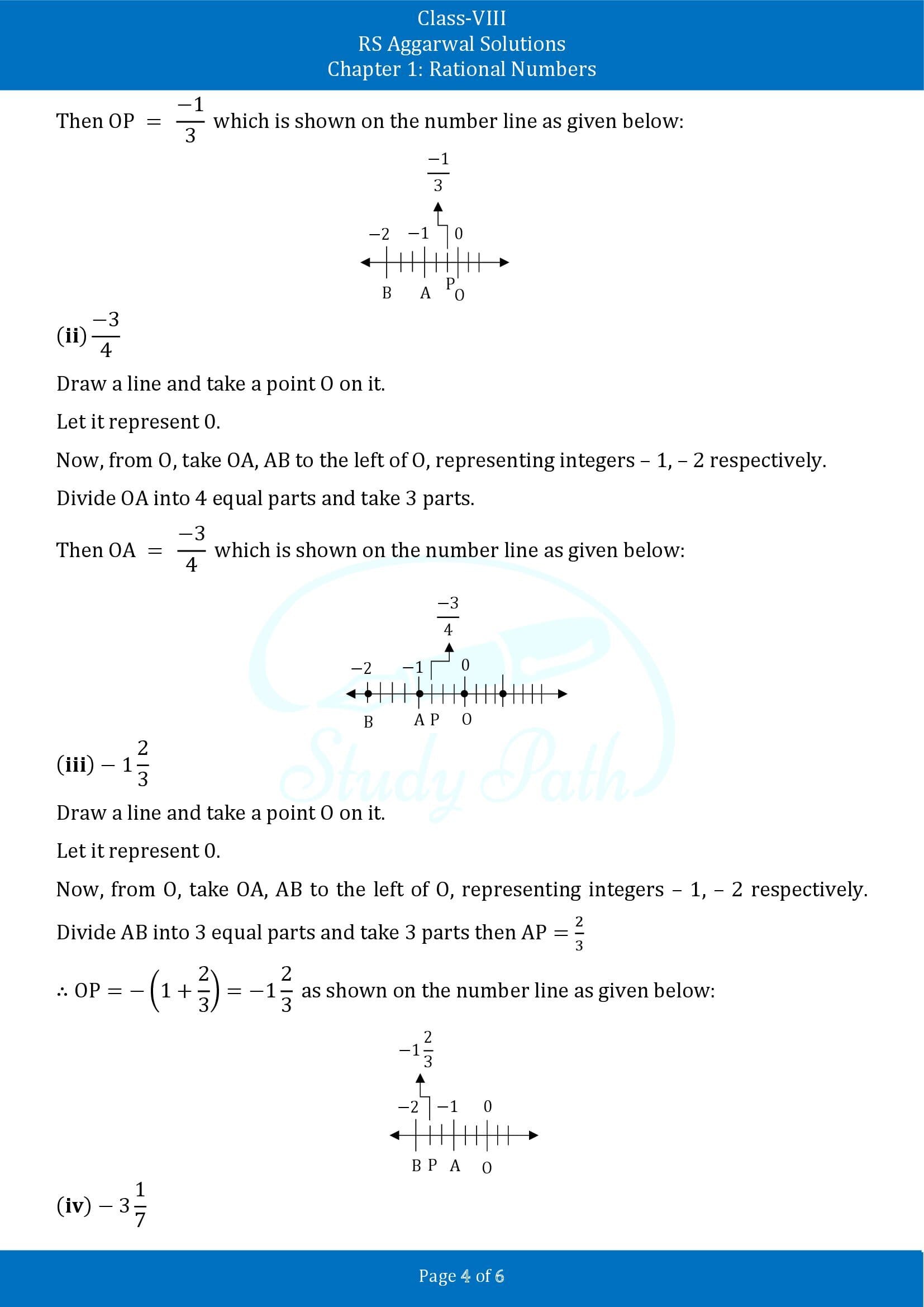 RS Aggarwal Solutions Class 8 Chapter 1 Rational Numbers Exercise 1B 00004