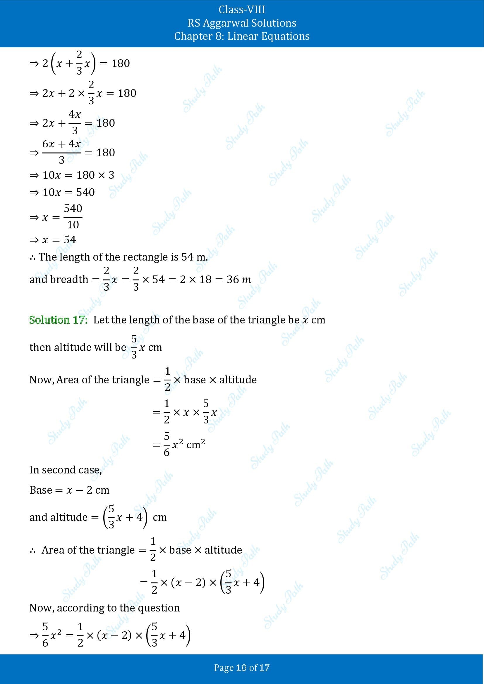 RS Aggarwal Solutions Class 8 Chapter 8 Linear Equations Exercise 8B 00010