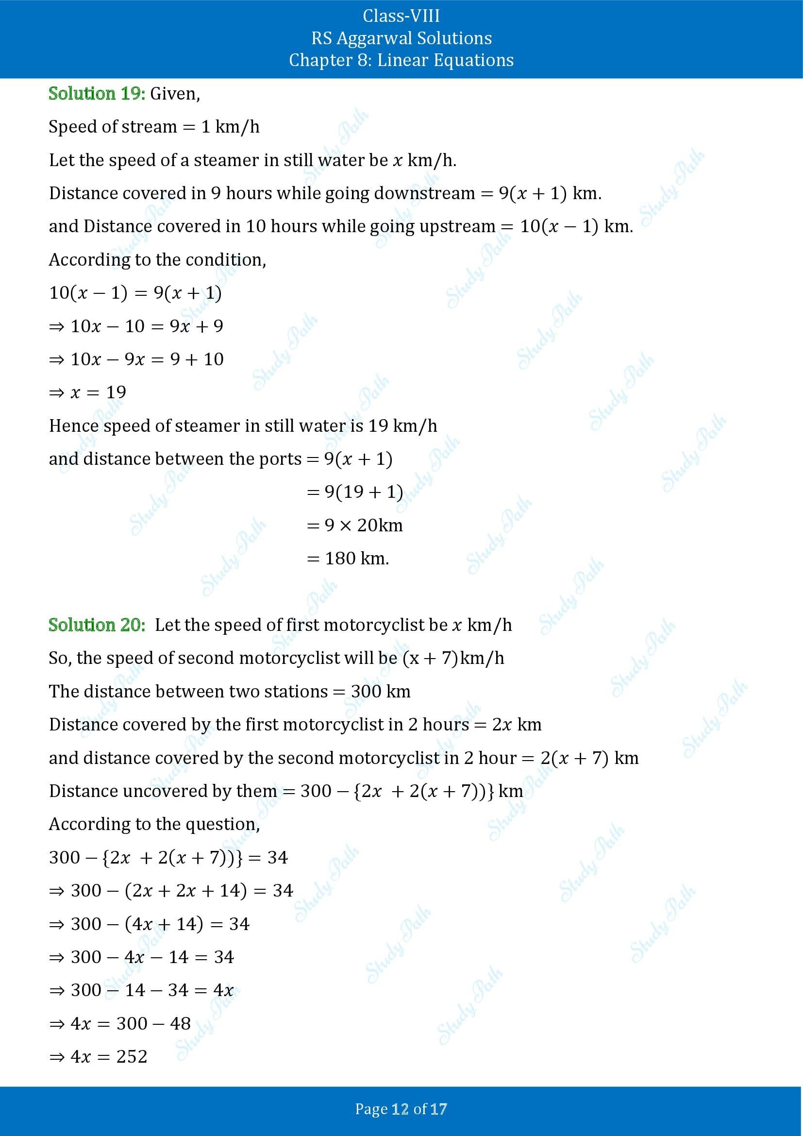 RS Aggarwal Solutions Class 8 Chapter 8 Linear Equations Exercise 8B 00012