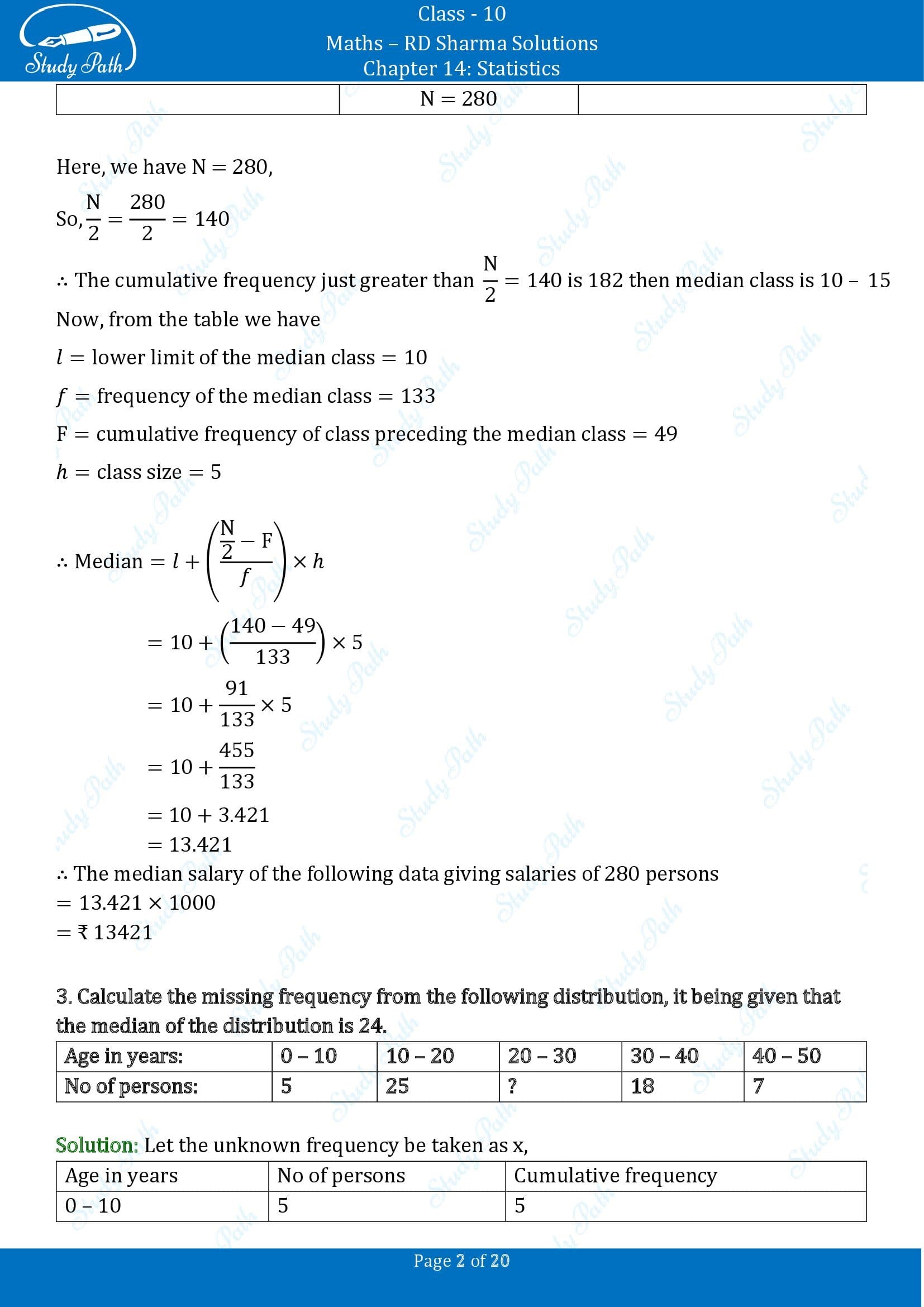 RD Sharma Solutions Class 10 Chapter 14 Statistics Exercise 14.4 00002