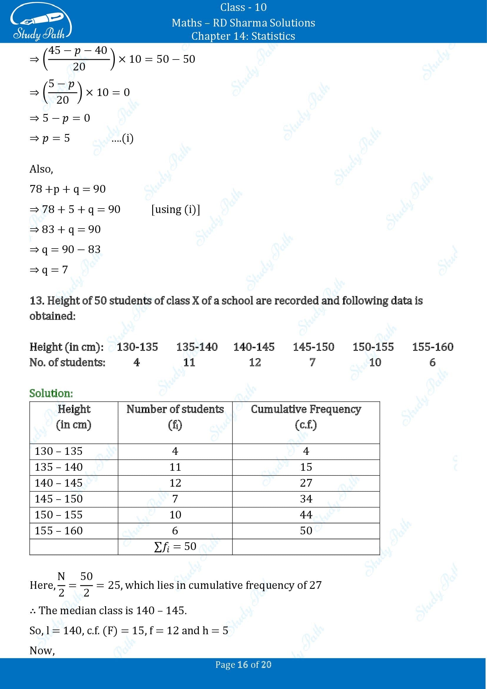 RD Sharma Solutions Class 10 Chapter 14 Statistics Exercise 14.4 00016