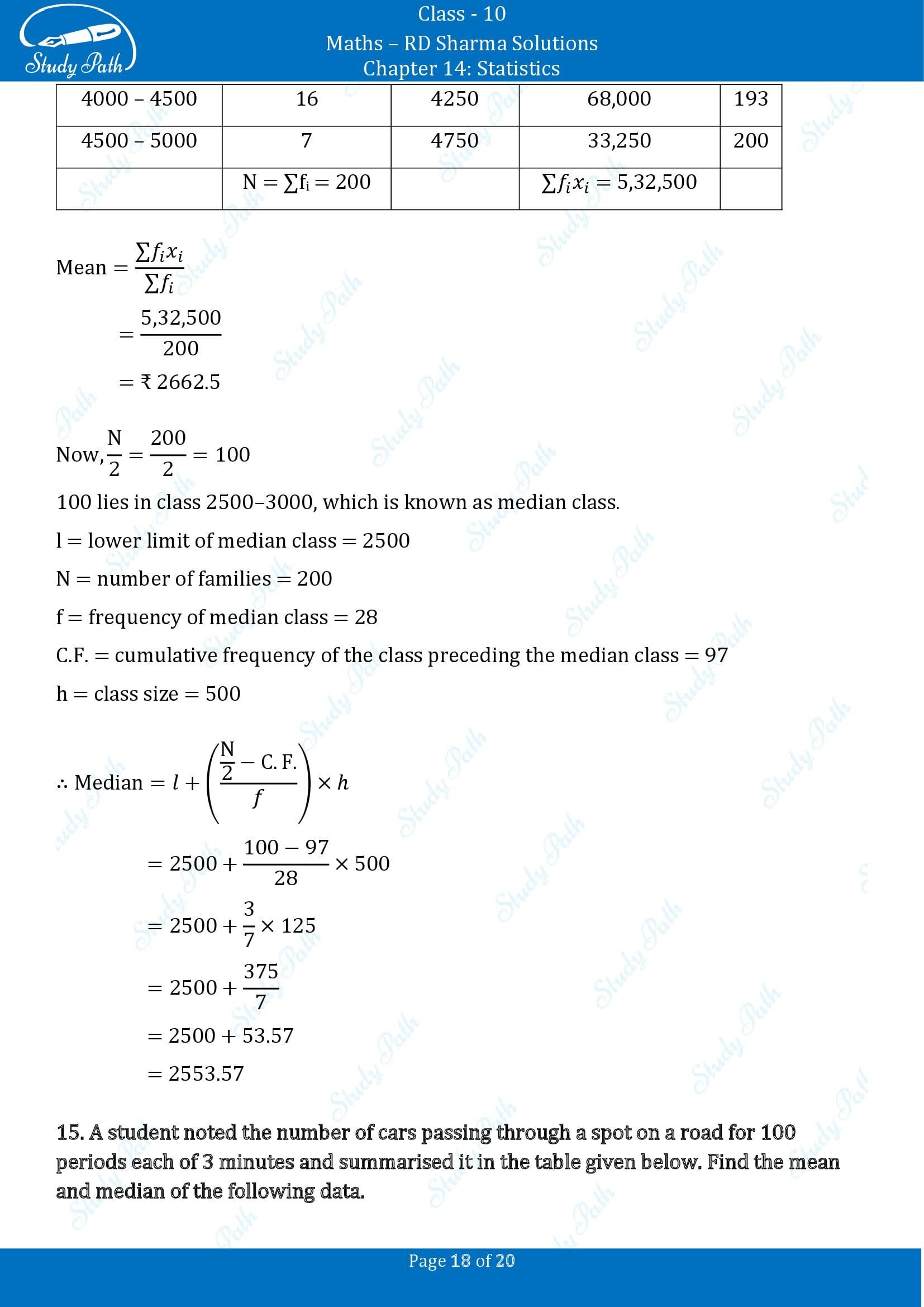 RD Sharma Solutions Class 10 Chapter 14 Statistics Exercise 14.4 00018