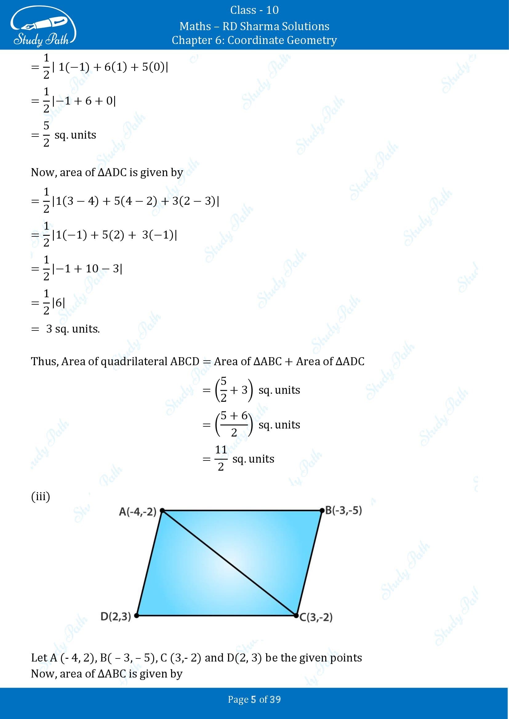 RD Sharma Solutions Class 10 Chapter 6 Coordinate Geometry Exercise 6.5 00005