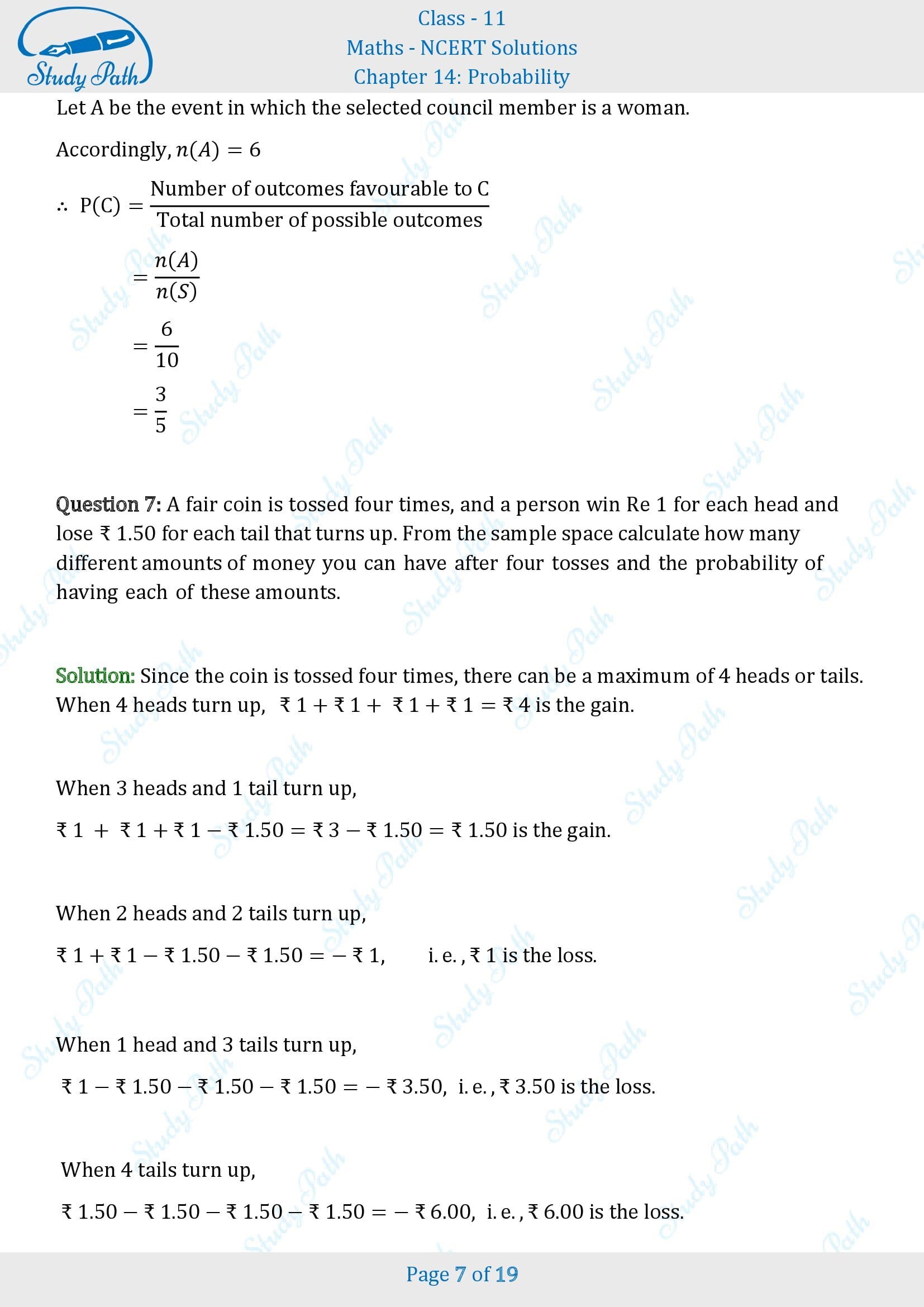 NCERT Solutions for Class 11 Maths Chapter 14 Probability Exercise 14.2 00007