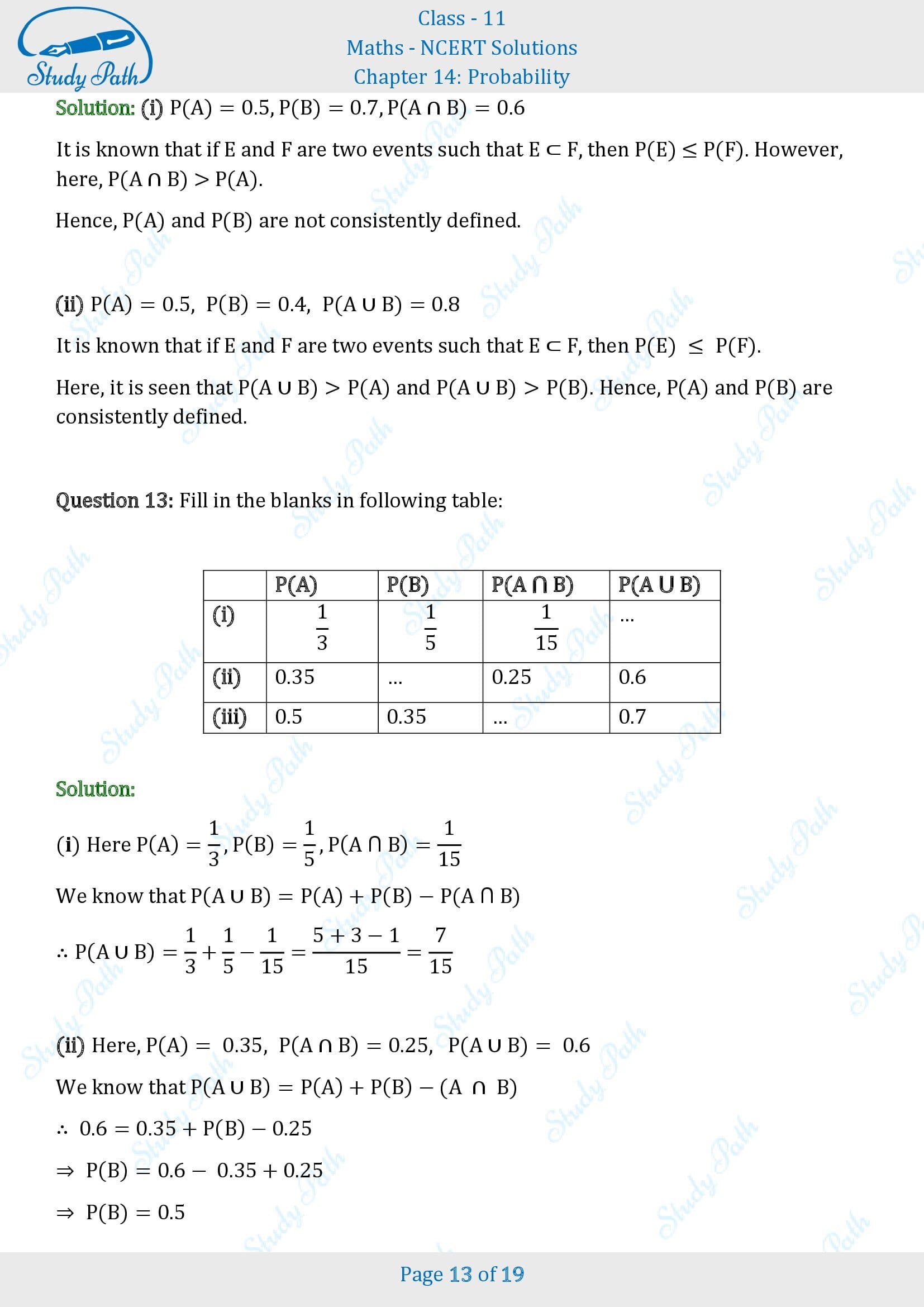 NCERT Solutions for Class 11 Maths Chapter 14 Probability Exercise 14.2 00013